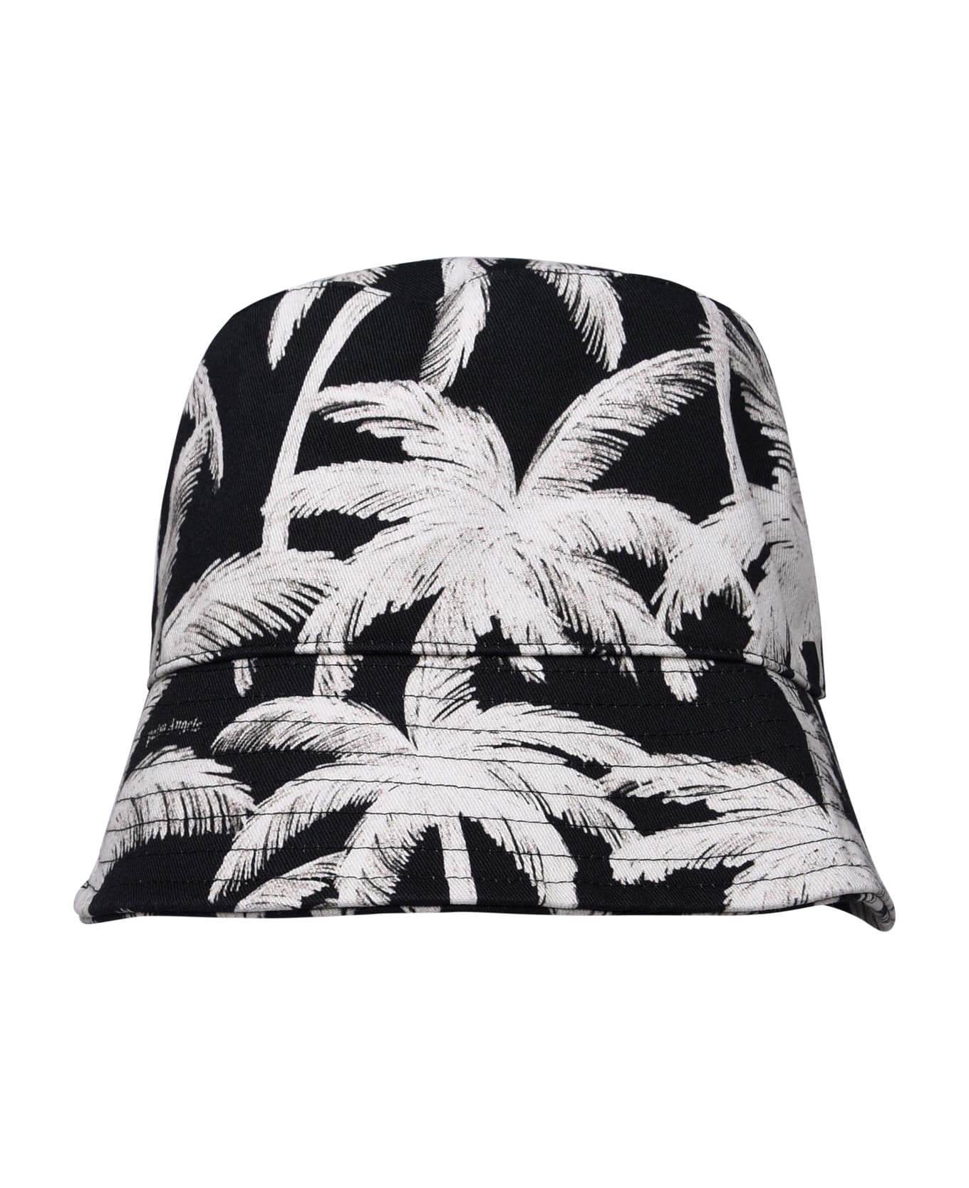 Palm Angels Palm Tree Printed Bucket Hat - Black off white