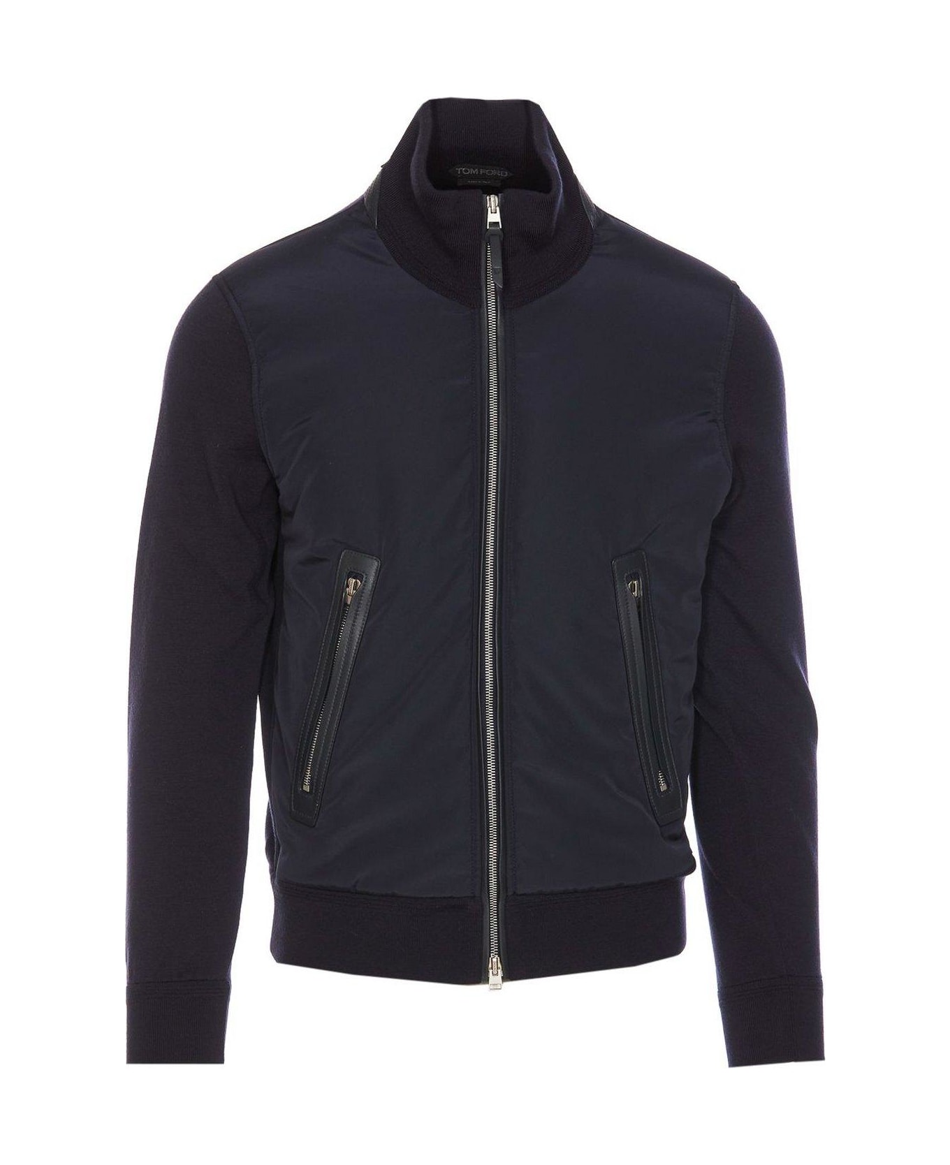 Tom Ford High-neck Zipped Jacket - Blue
