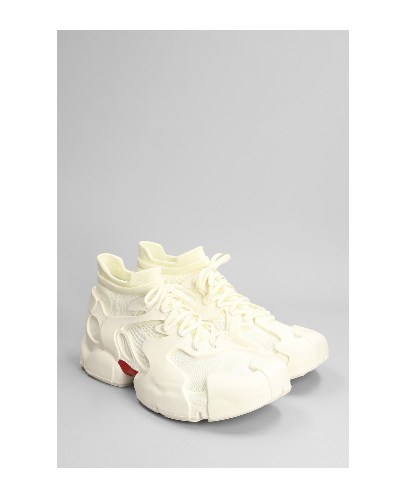 Camper Tossu Sneakers In White Synthetic Fibers - White Natural