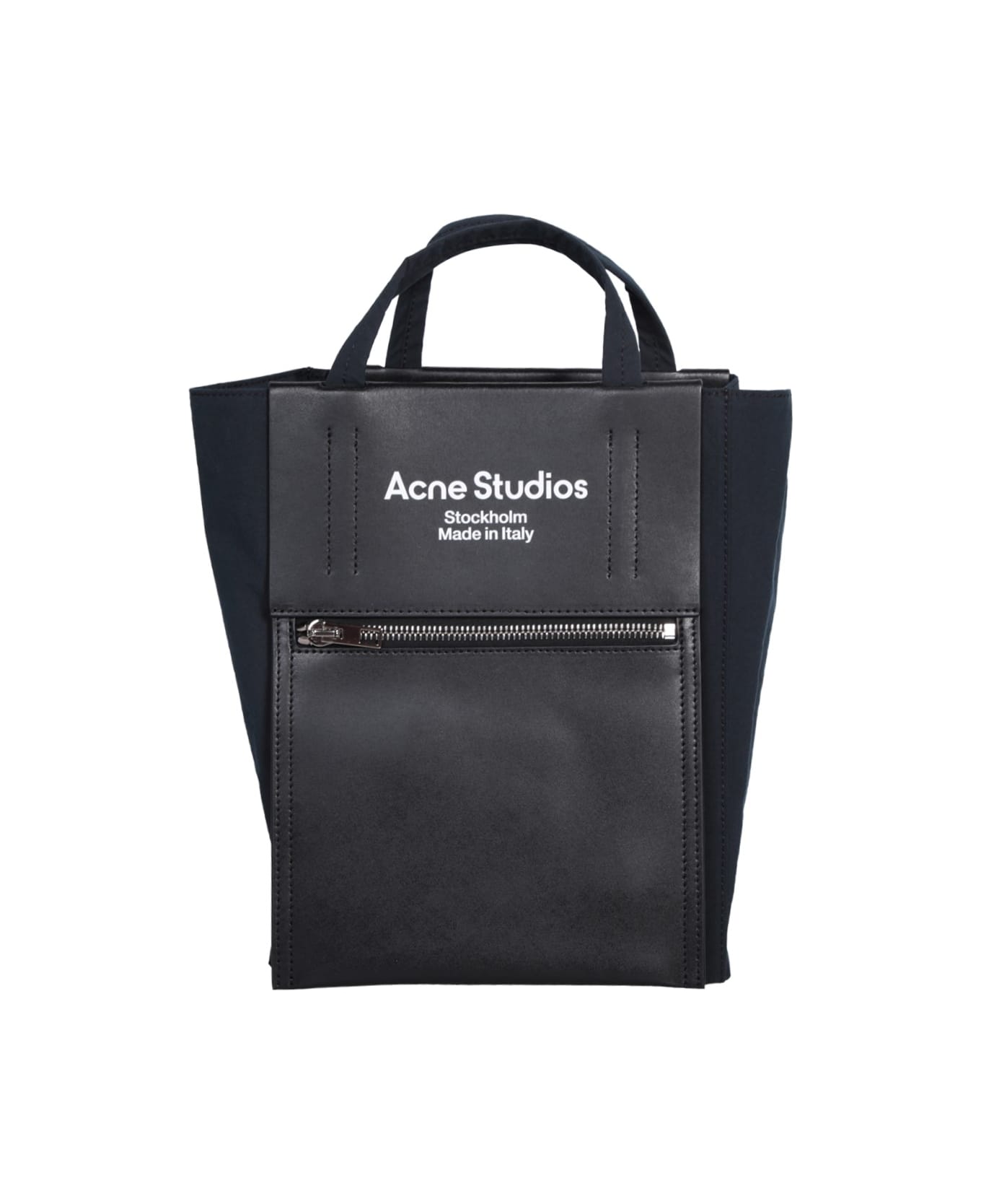 Acne Studios Papery Logo Printed Tote Bag - Black トートバッグ