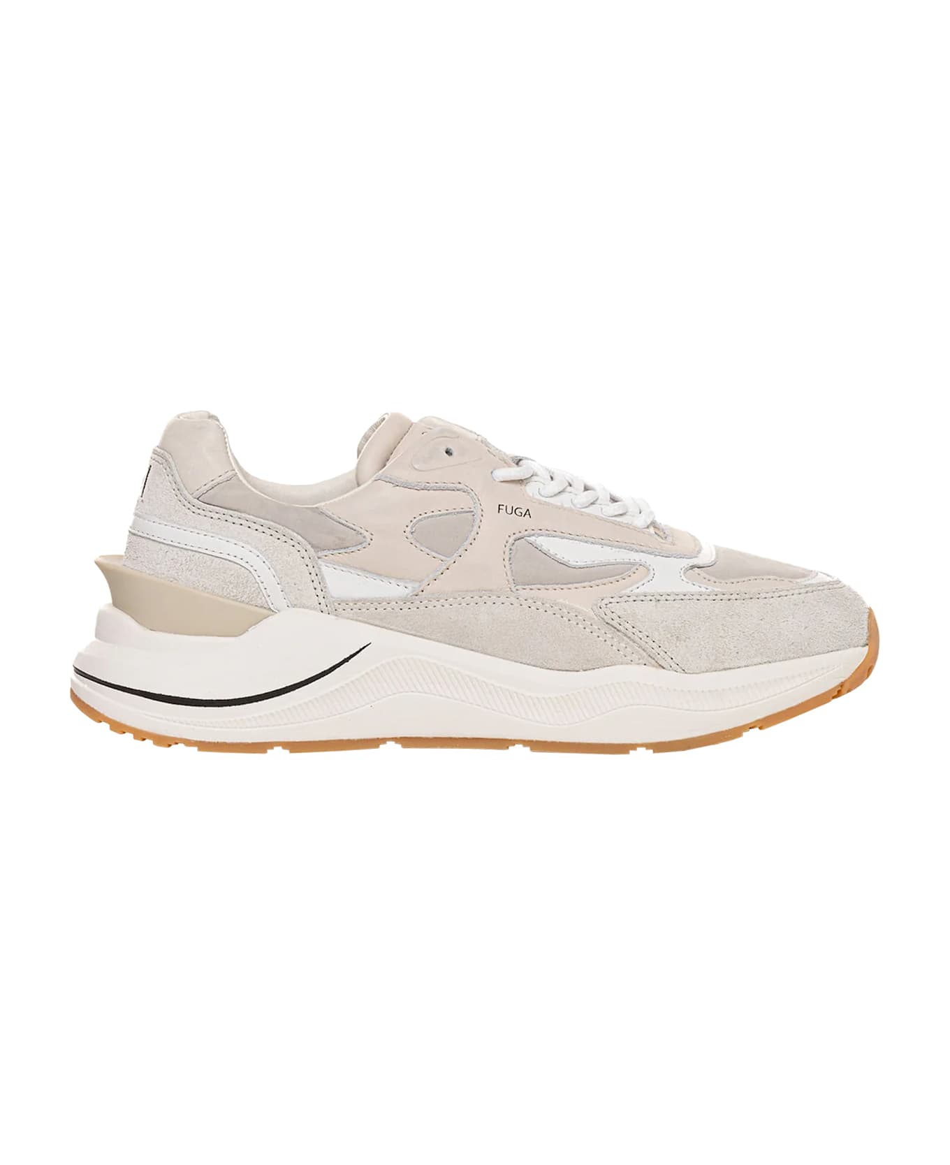 D.A.T.E. White Fuga Running Sneakers - White