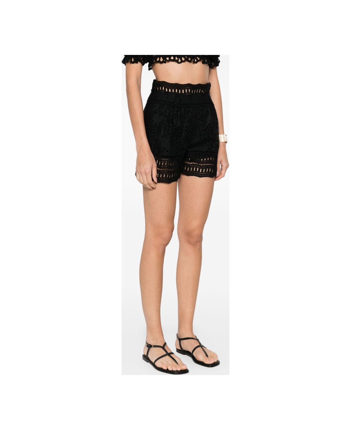Ermanno Scervino Lace Shorts - Black