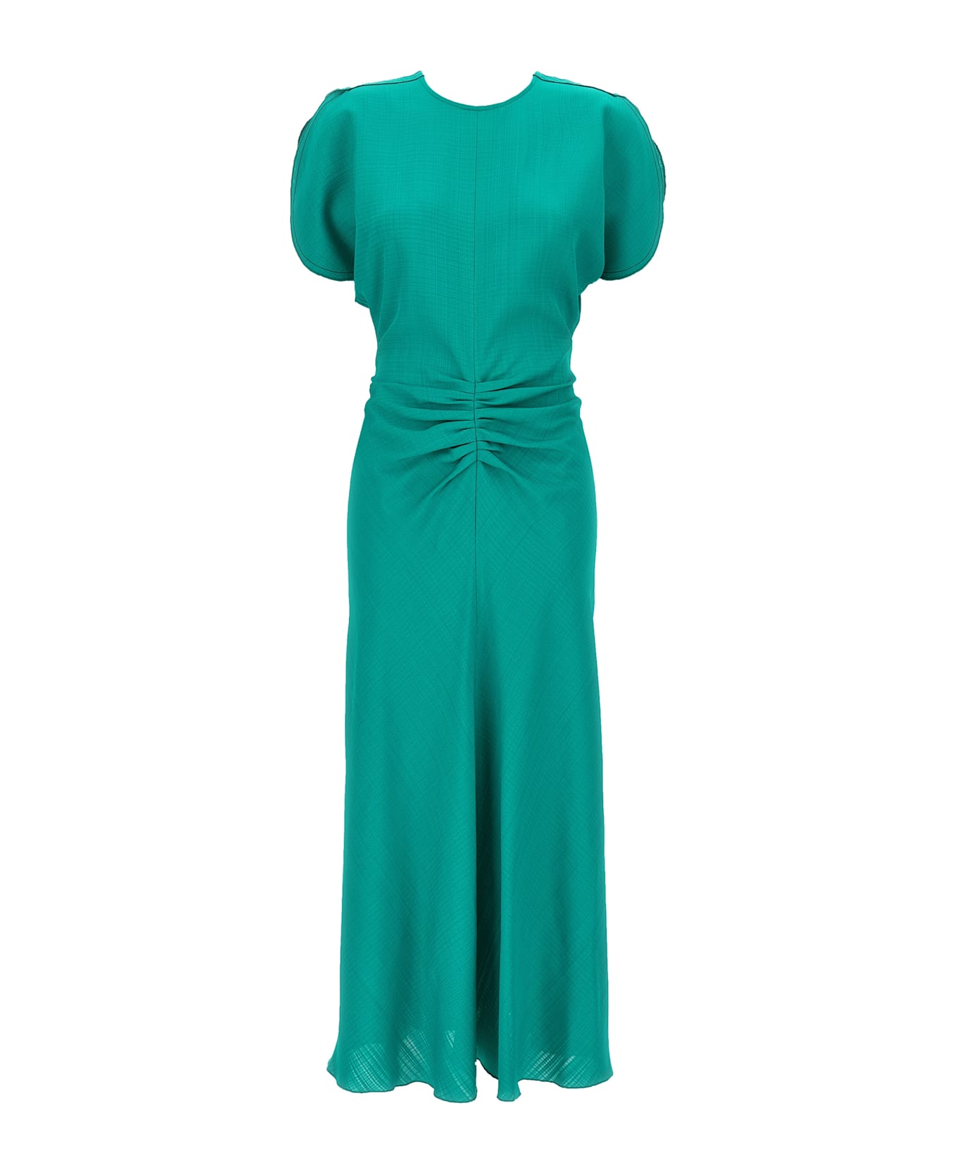 Victoria Beckham 
gathered Waist Midi
 Dress - Green
