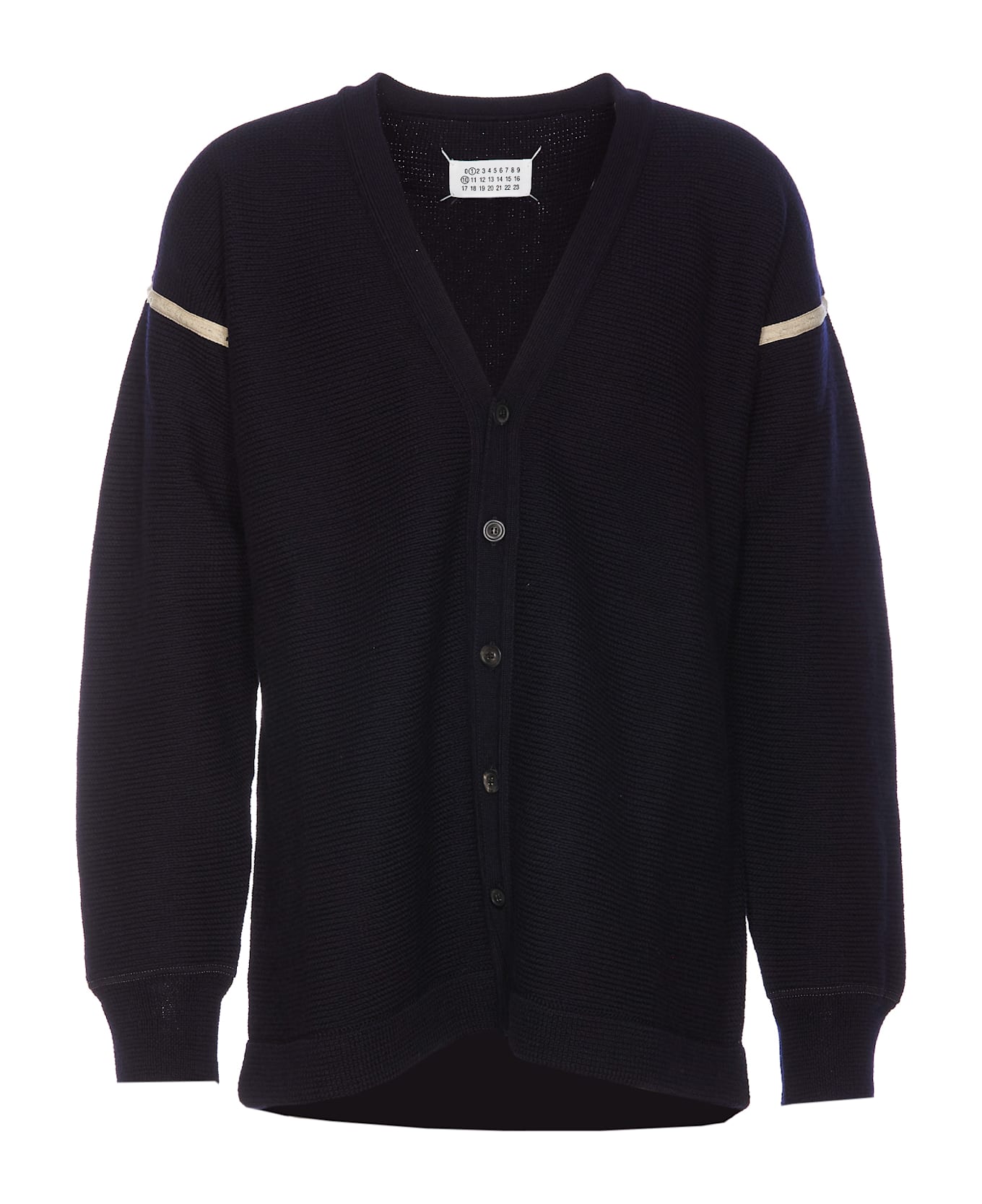 Maison Margiela Elbow Patch Cardigan - BLUE