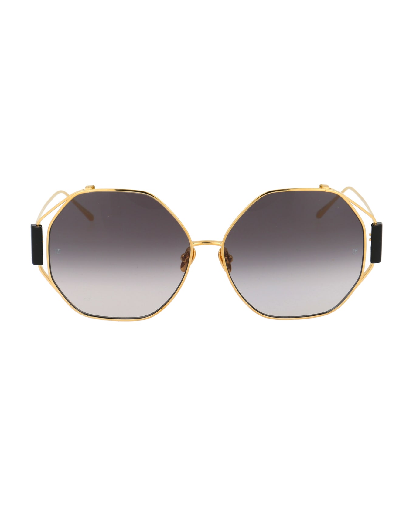 Linda Farrow Marie Sunglasses -  YELLOW GOLD/ BLACK/ GREY GRAD サングラス