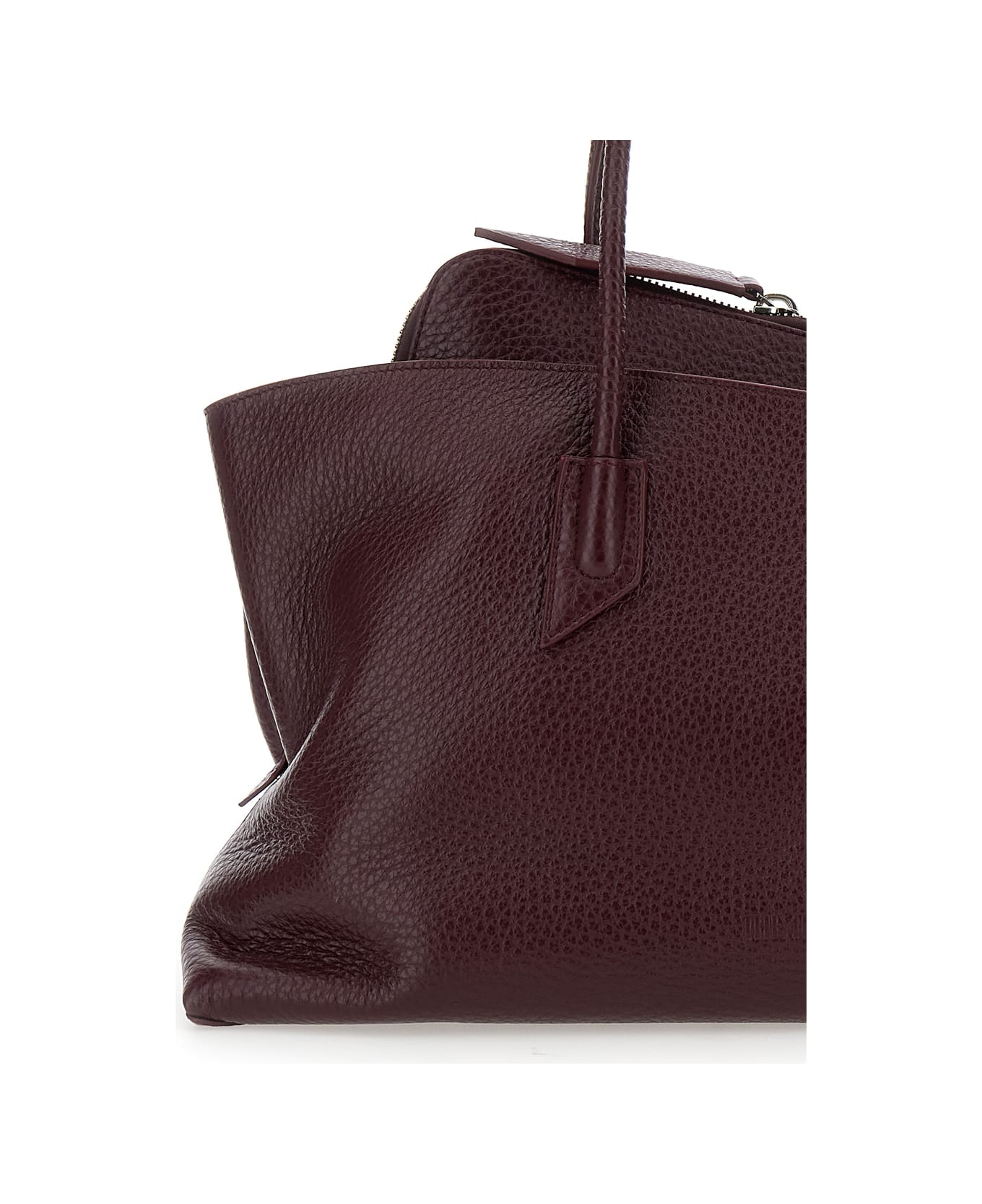 The Attico 
la Passeggiata
 Bordeaux Shoulder Bag With Two Top Handles In Leather Woman - Bordeaux