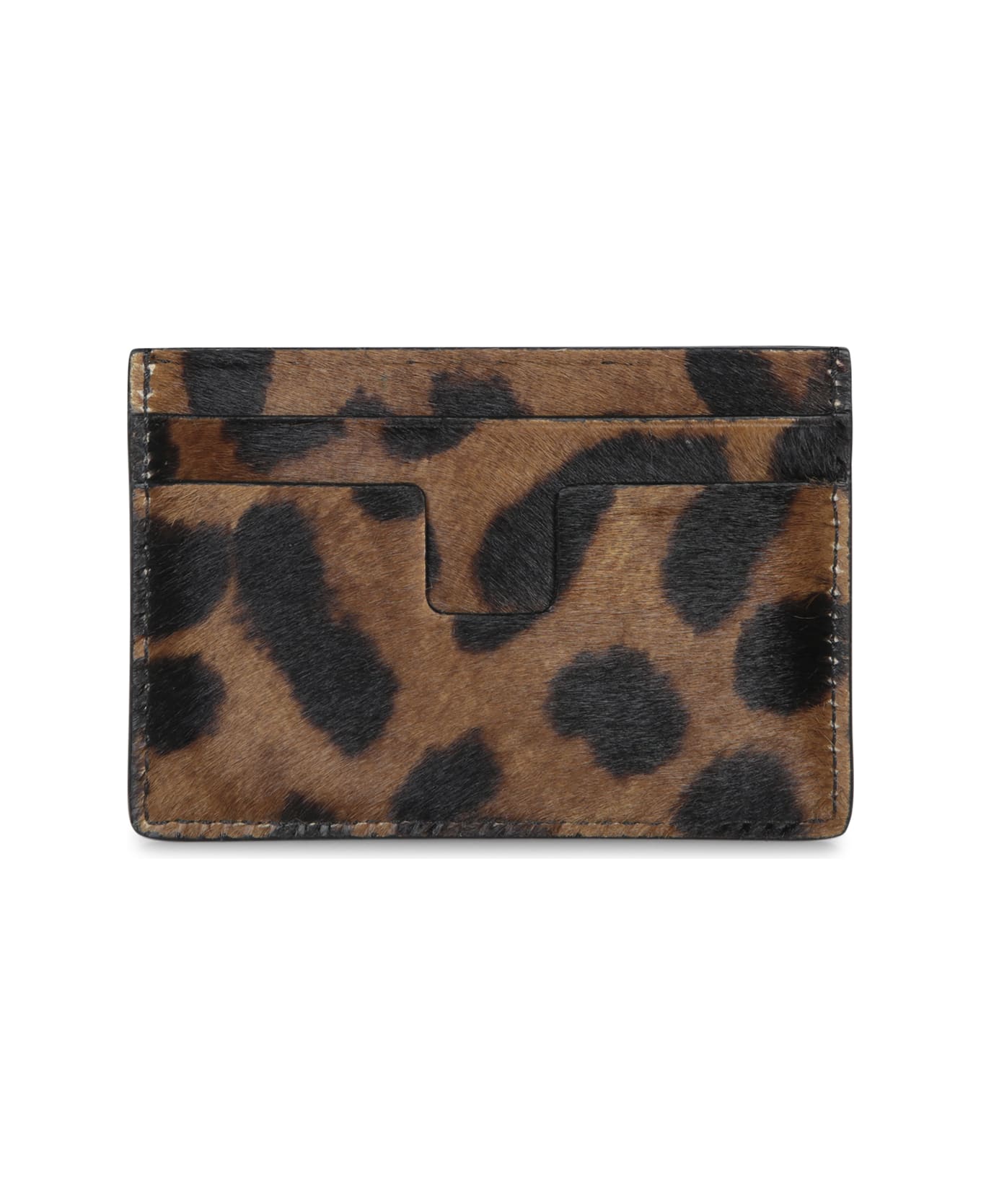 Tom Ford Leo Calf Card Holder - Brown