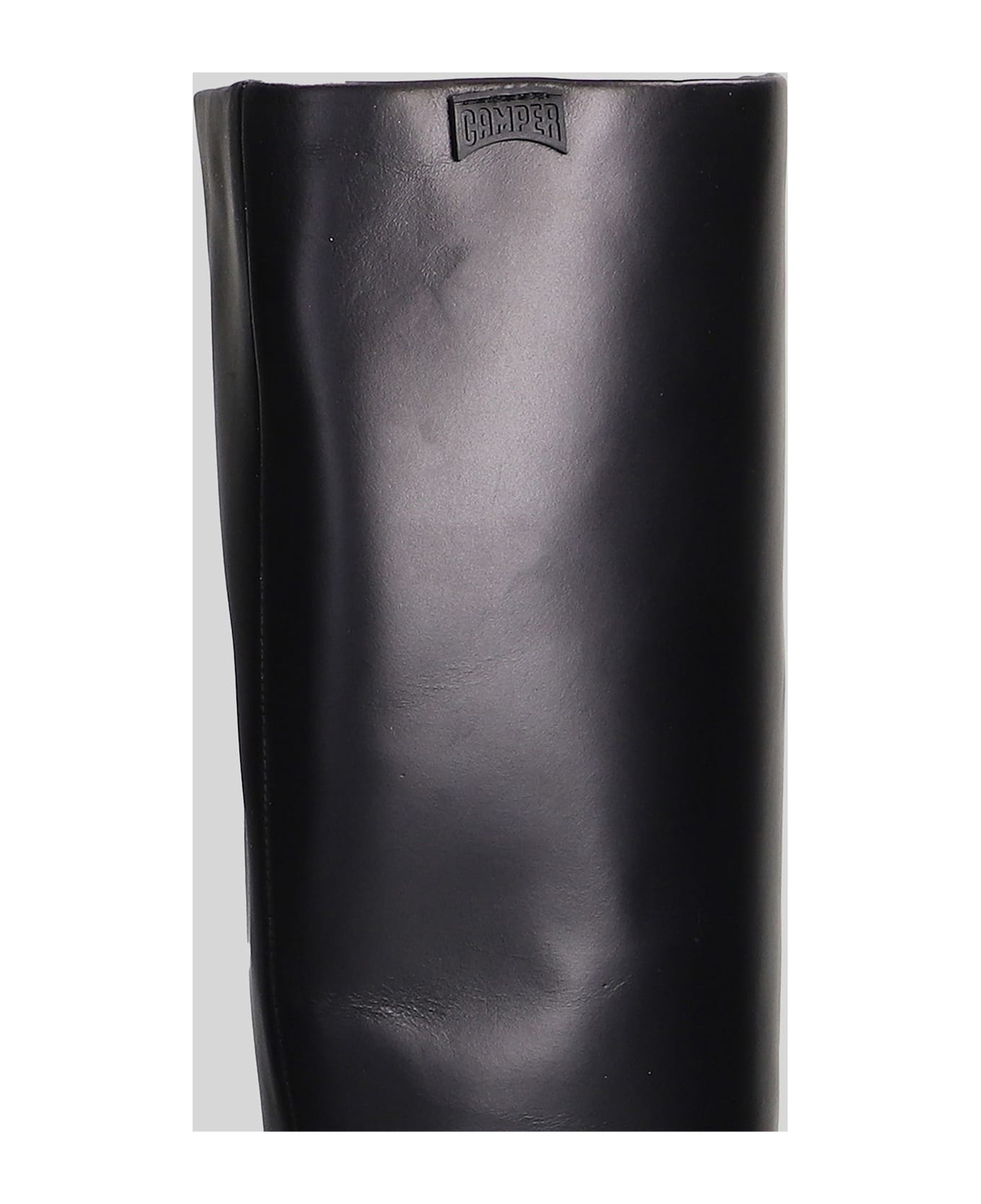 Camper Dean High Heels Boots In Black Leather - black