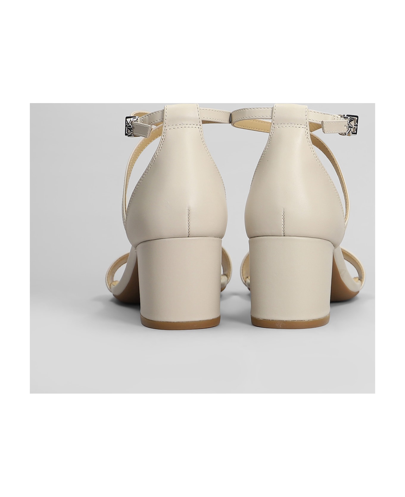 Michael Kors Serena Flex Sandal Sandals In Beige Leather - beige