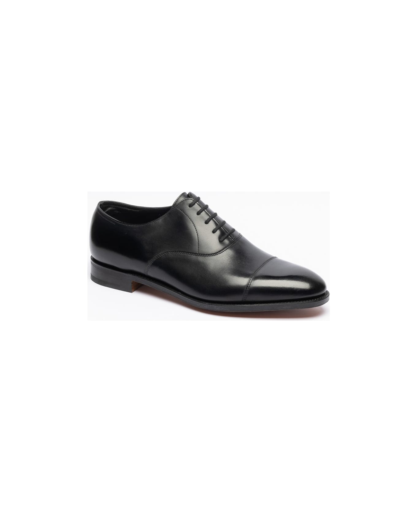 John Lobb City Ii Black Calf Oxford Shoe (fitting E) - Nero