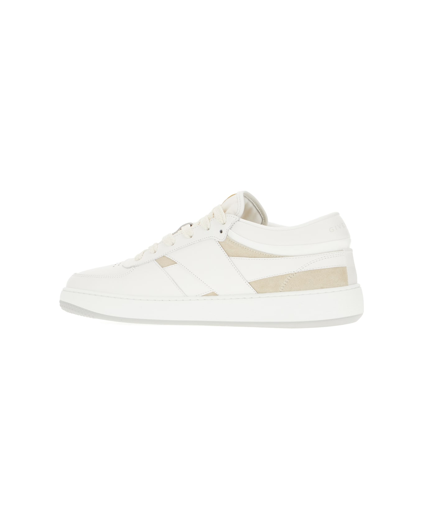 Givenchy White Leather G Move Sneakers - WHITE BEIGE