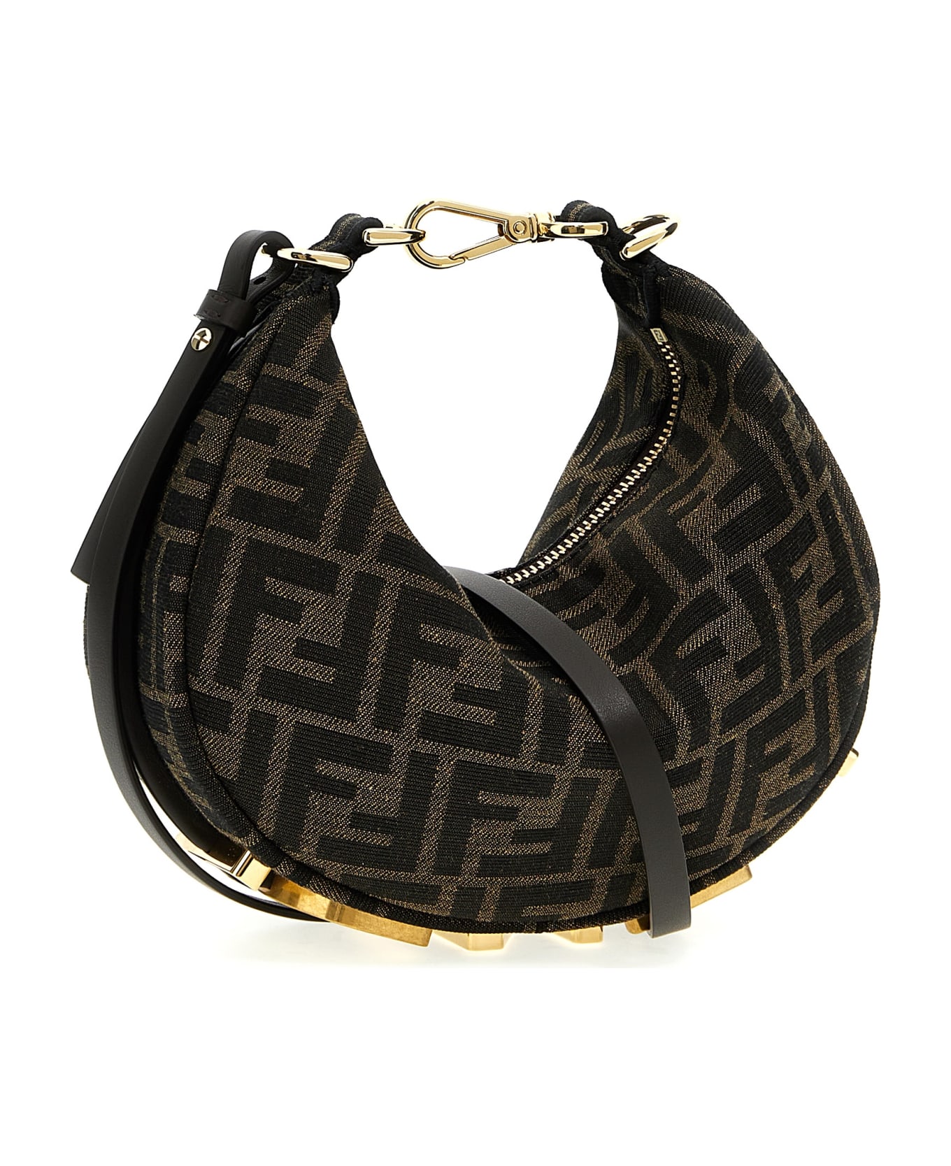 Fendi 'fendigraphy Mini' Handbag - Brown