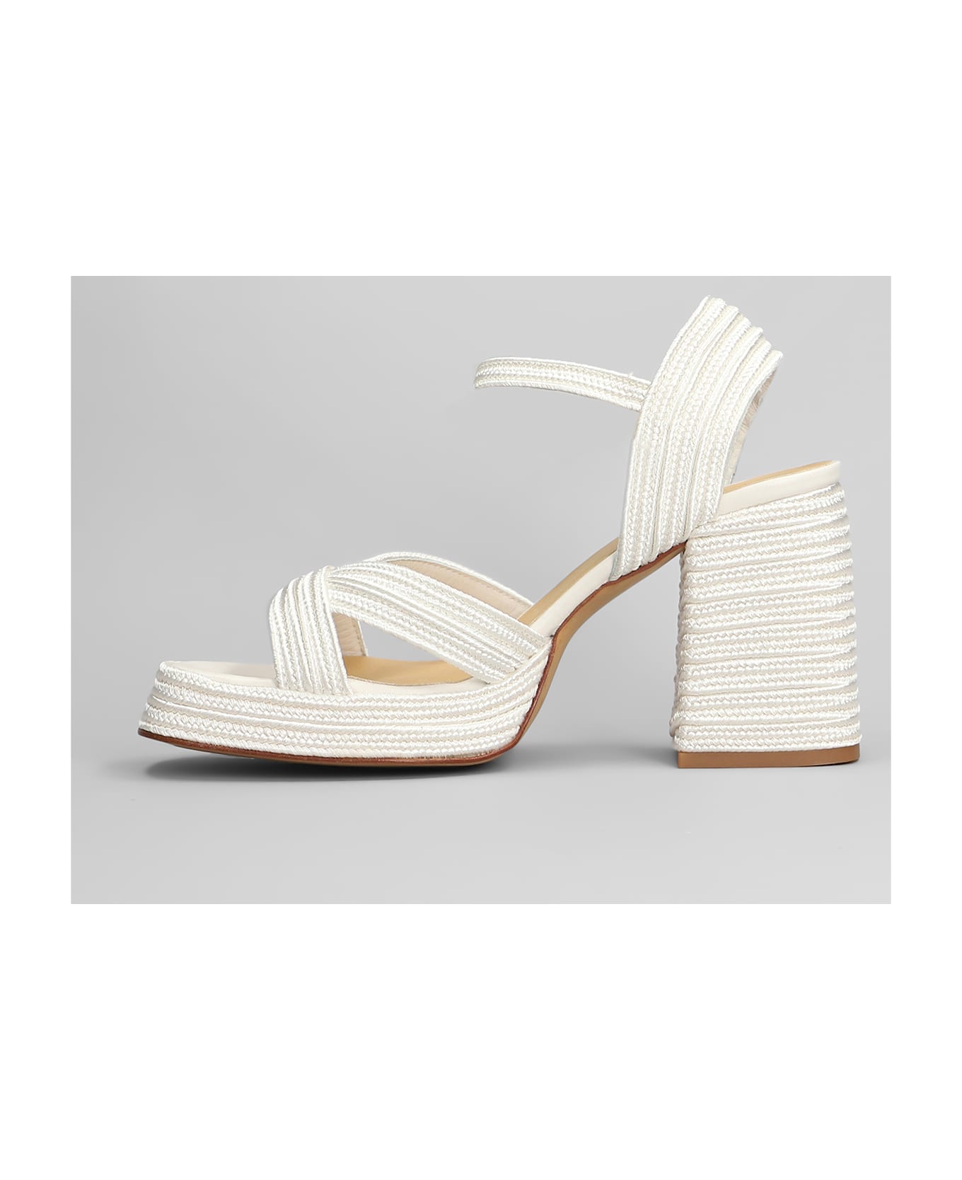 Castañer Valle-142 Sandals In White Fabric - white