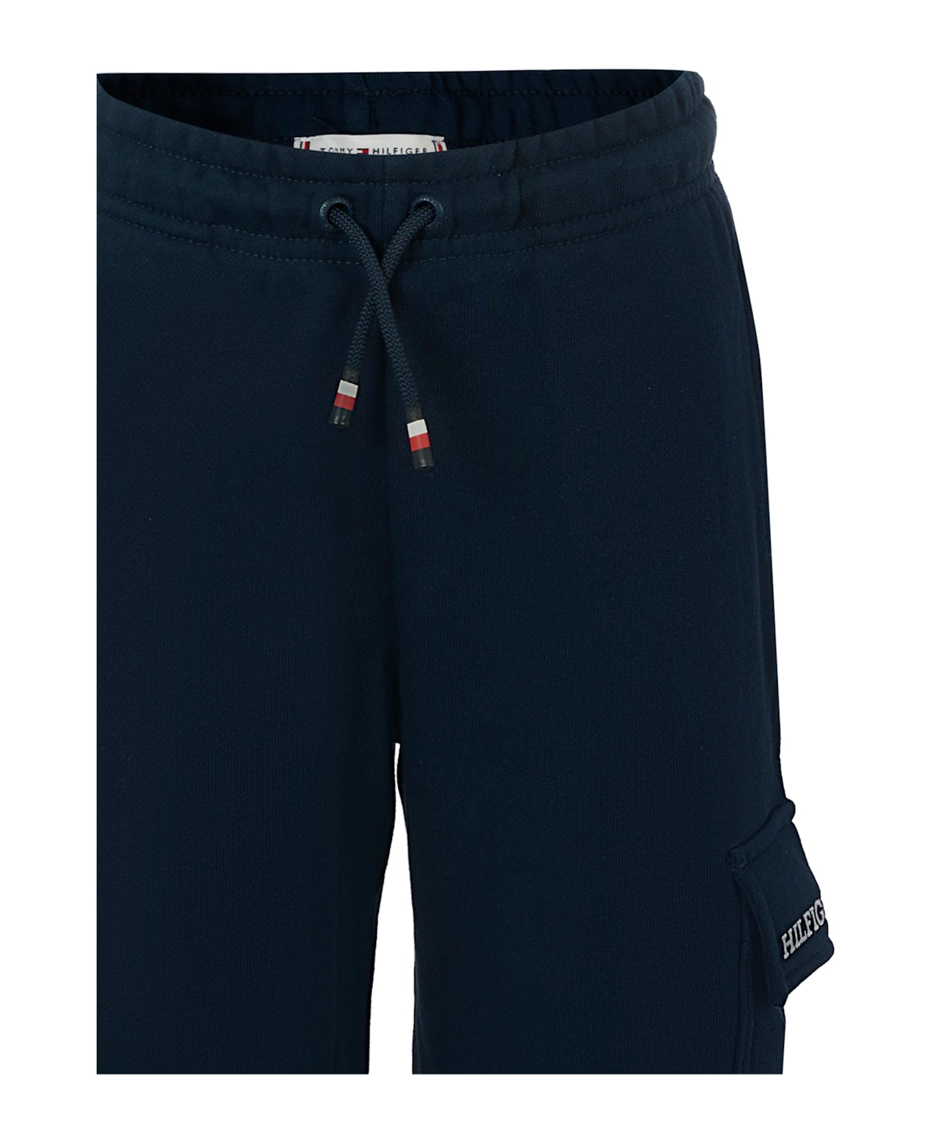Tommy Hilfiger Blue Trousers For Boy With Logo - Blue