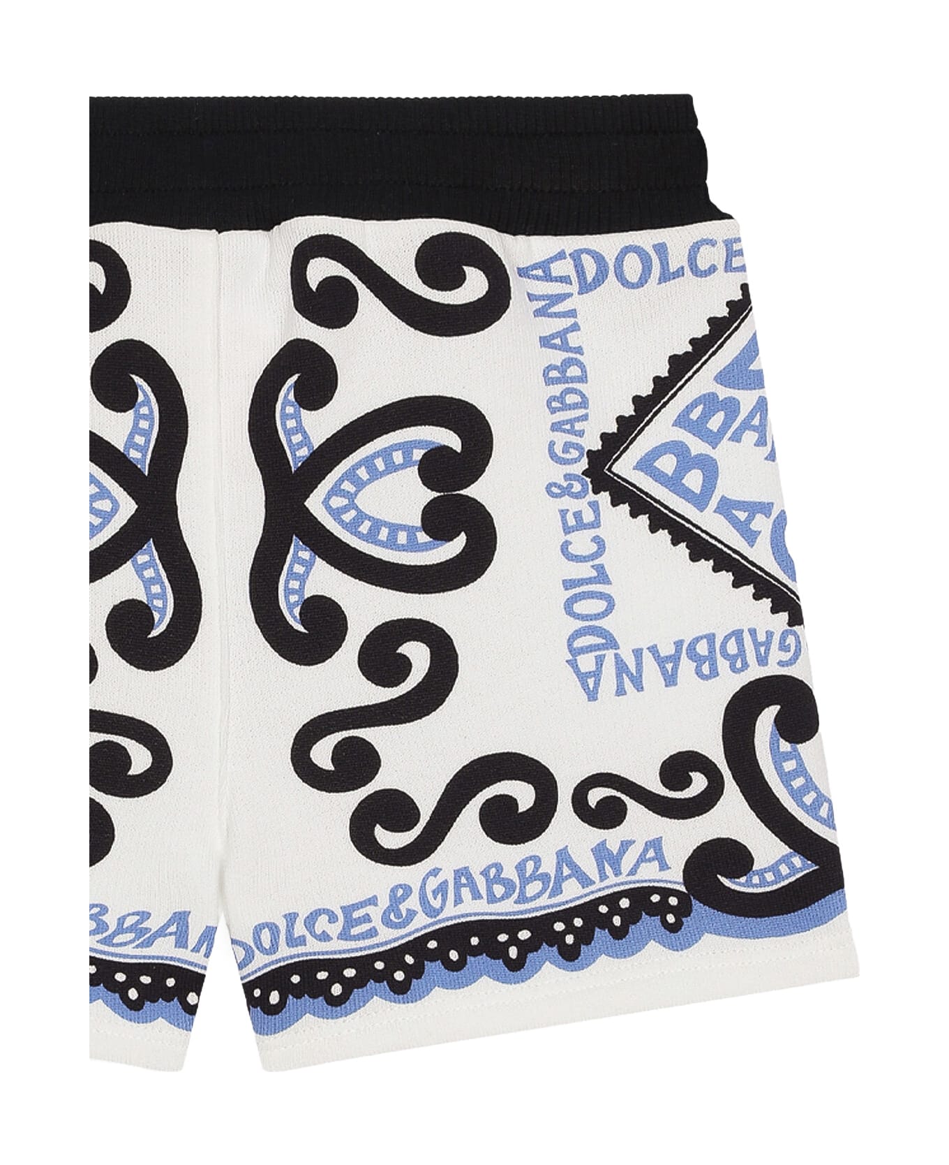 Dolce & Gabbana Marina Print Jersey Bermuda Shorts - Blue ボトムス