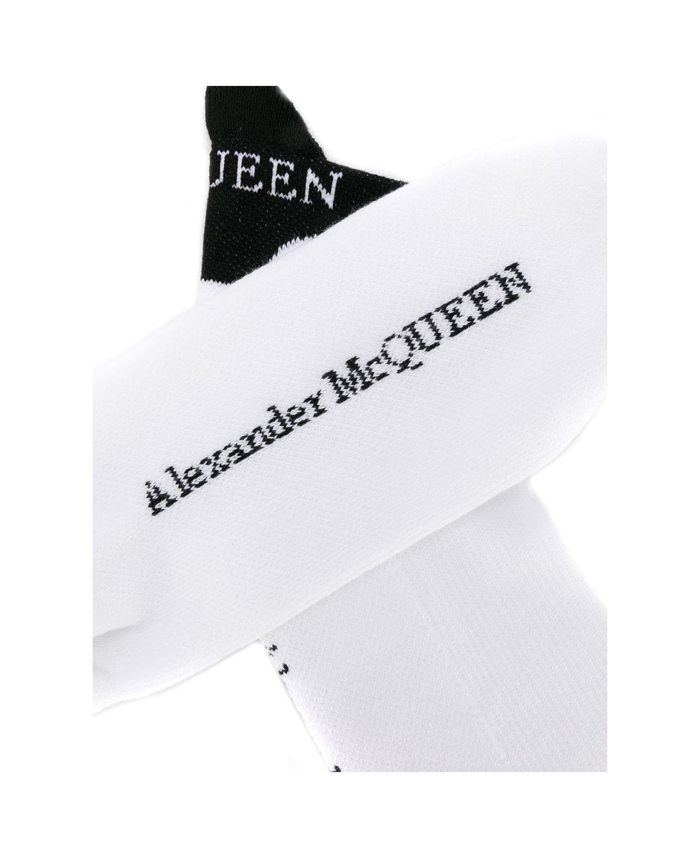 Alexander McQueen Socks Branding Mcque - White Black