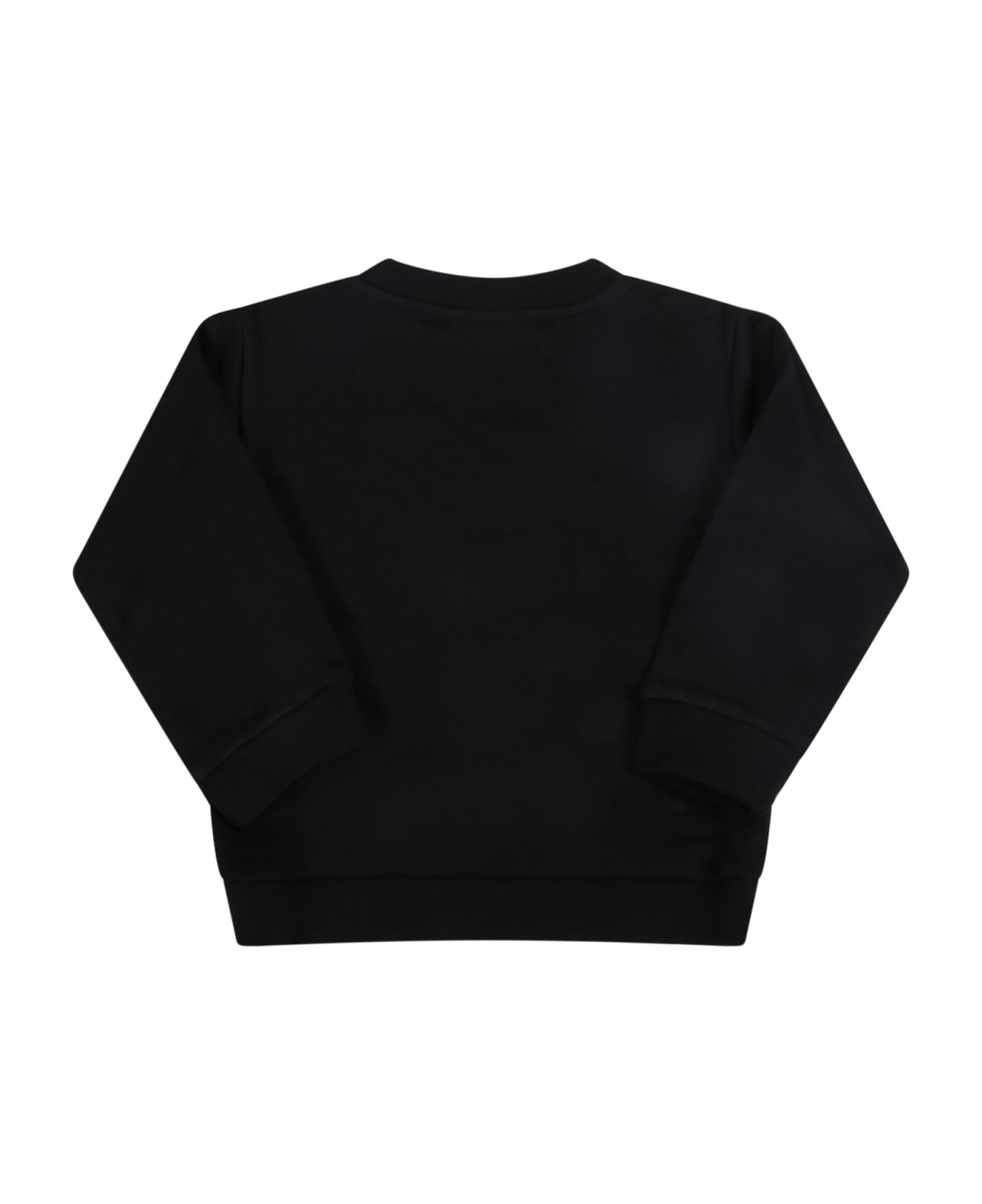 Balmain Black Sweatshirt For Baby Girl With Logo - Black