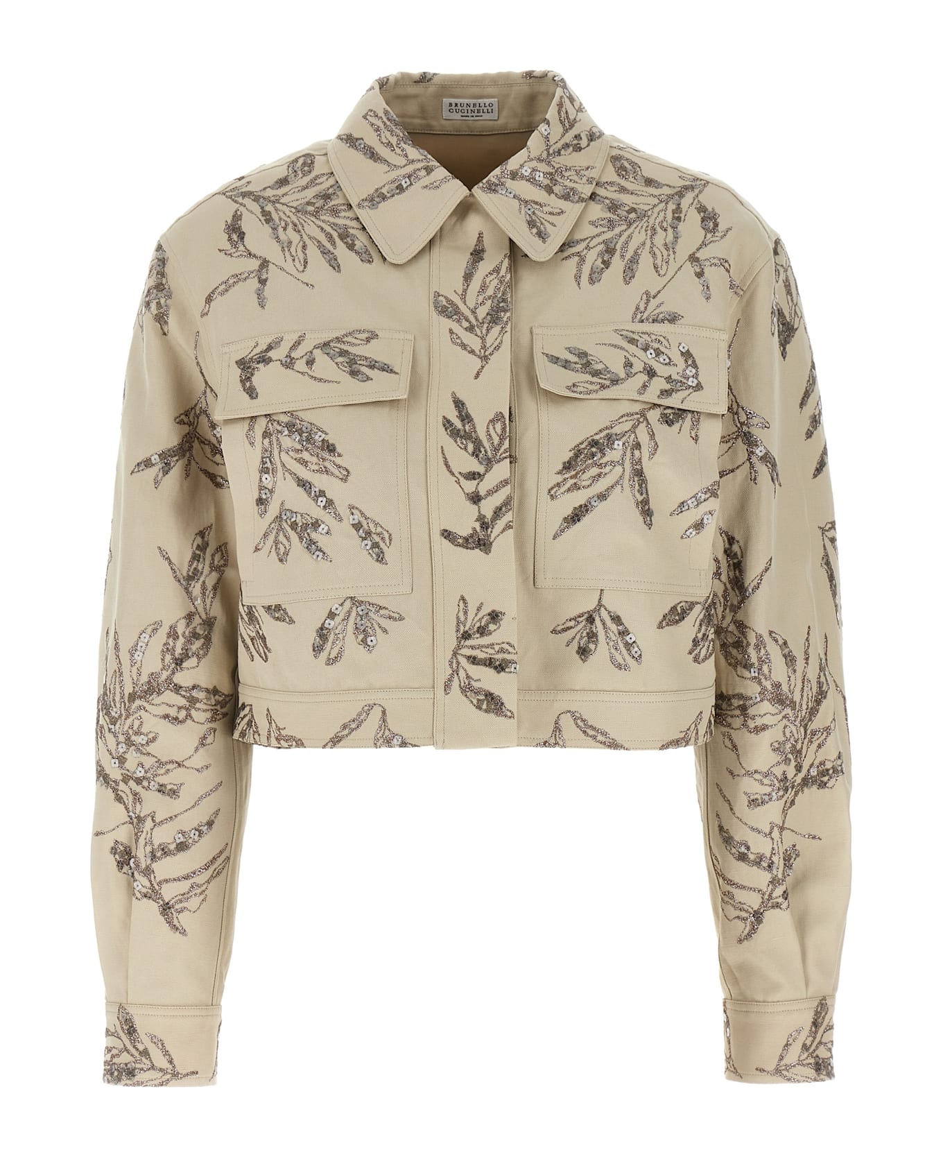 Brunello Cucinelli Embroidered Jacket - Beige