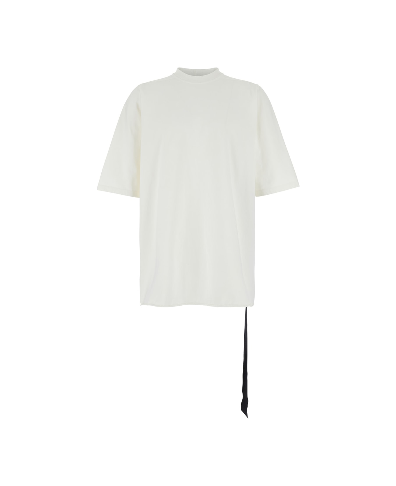 DRKSHDW 
jumbo
 White Crewneck T-shirt With Oversized Band In Cotton Man - White