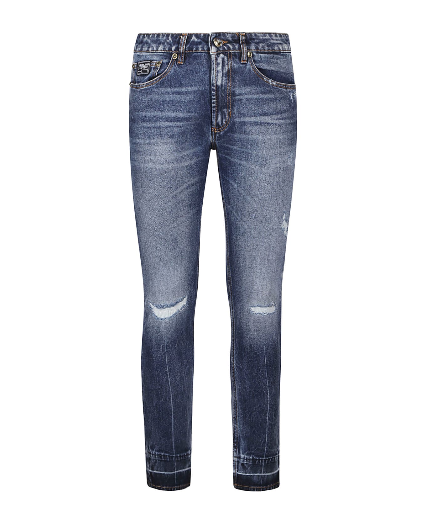 Versace Jeans Couture Rip Effect 5 Pockets Jeans - Indigo