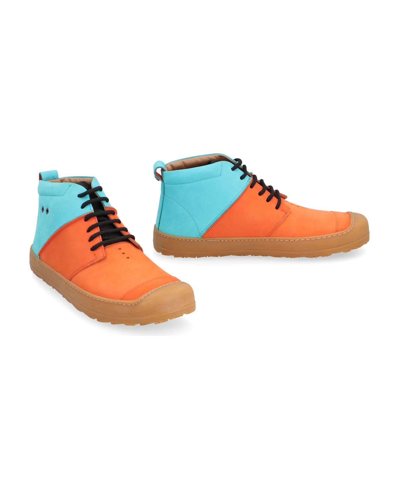 Volta Suede Mid-top Sneakers - Orange