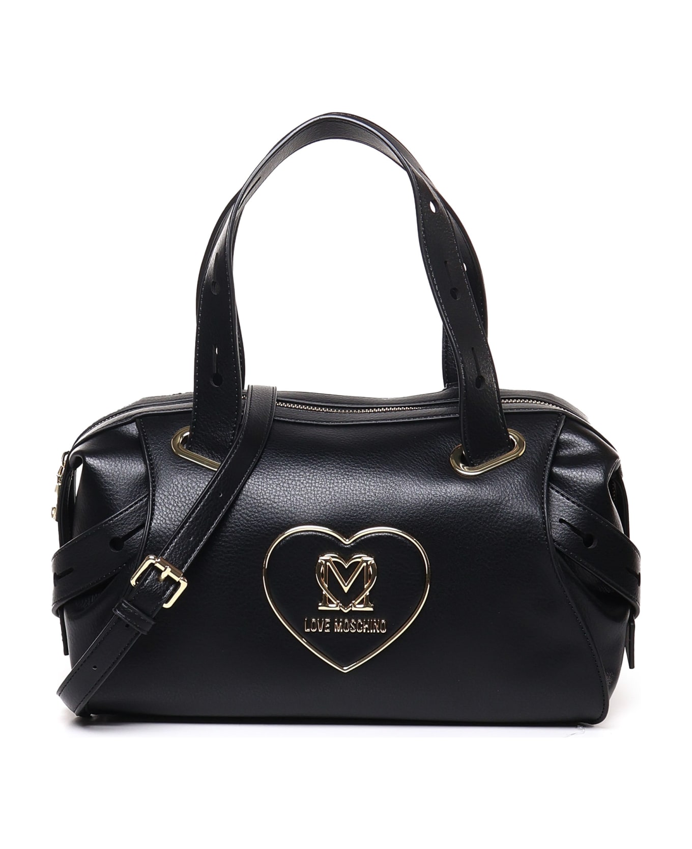 Love Moschino Hand Bag In Smooth Leather - Black