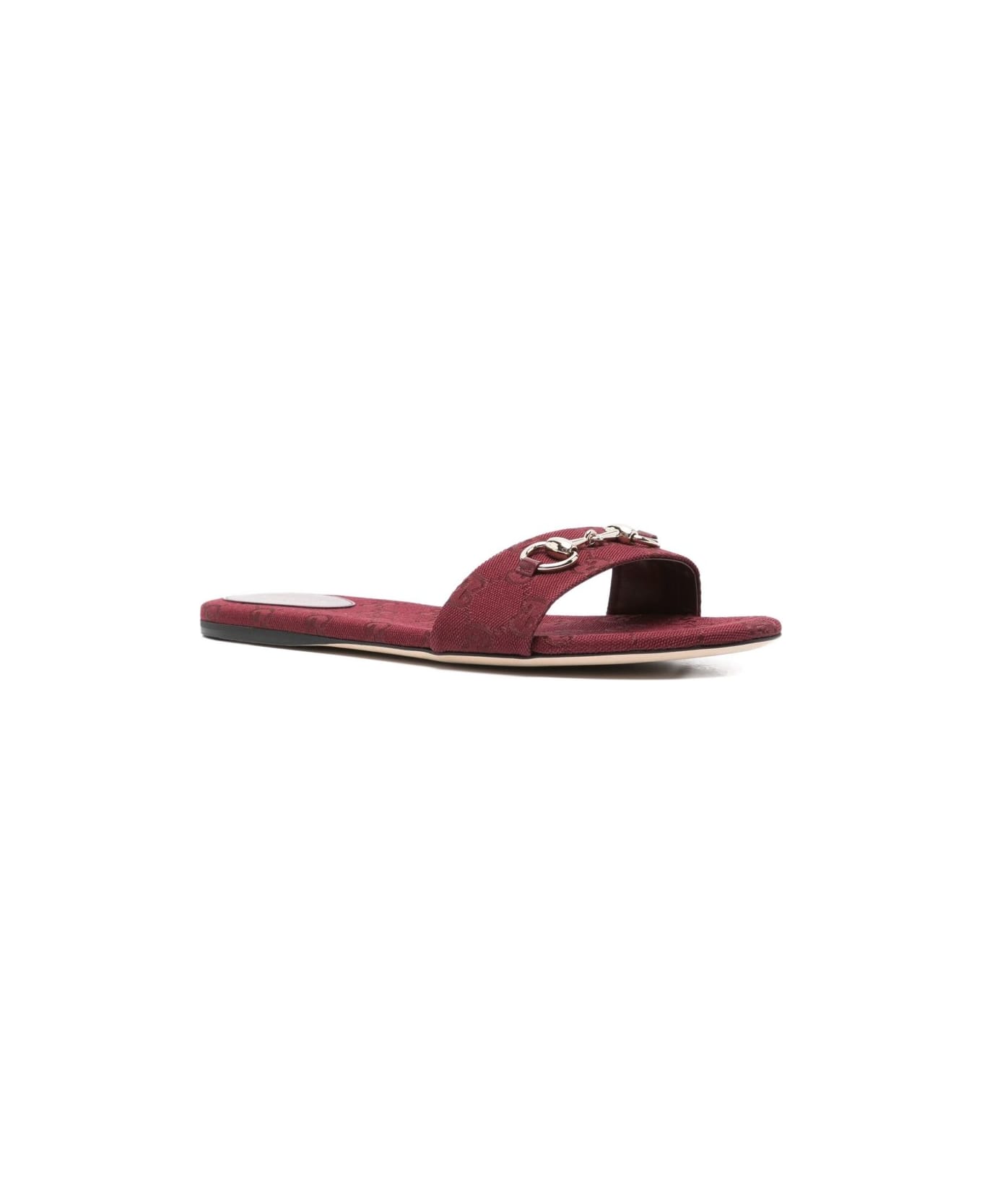 Gucci Gg Canvas Sandals - Bordeaux