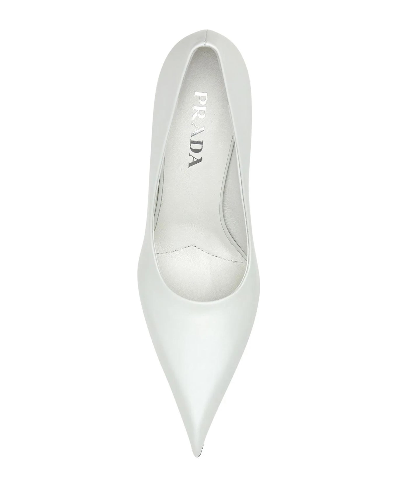 Prada White Leather Pumps - BIANCO