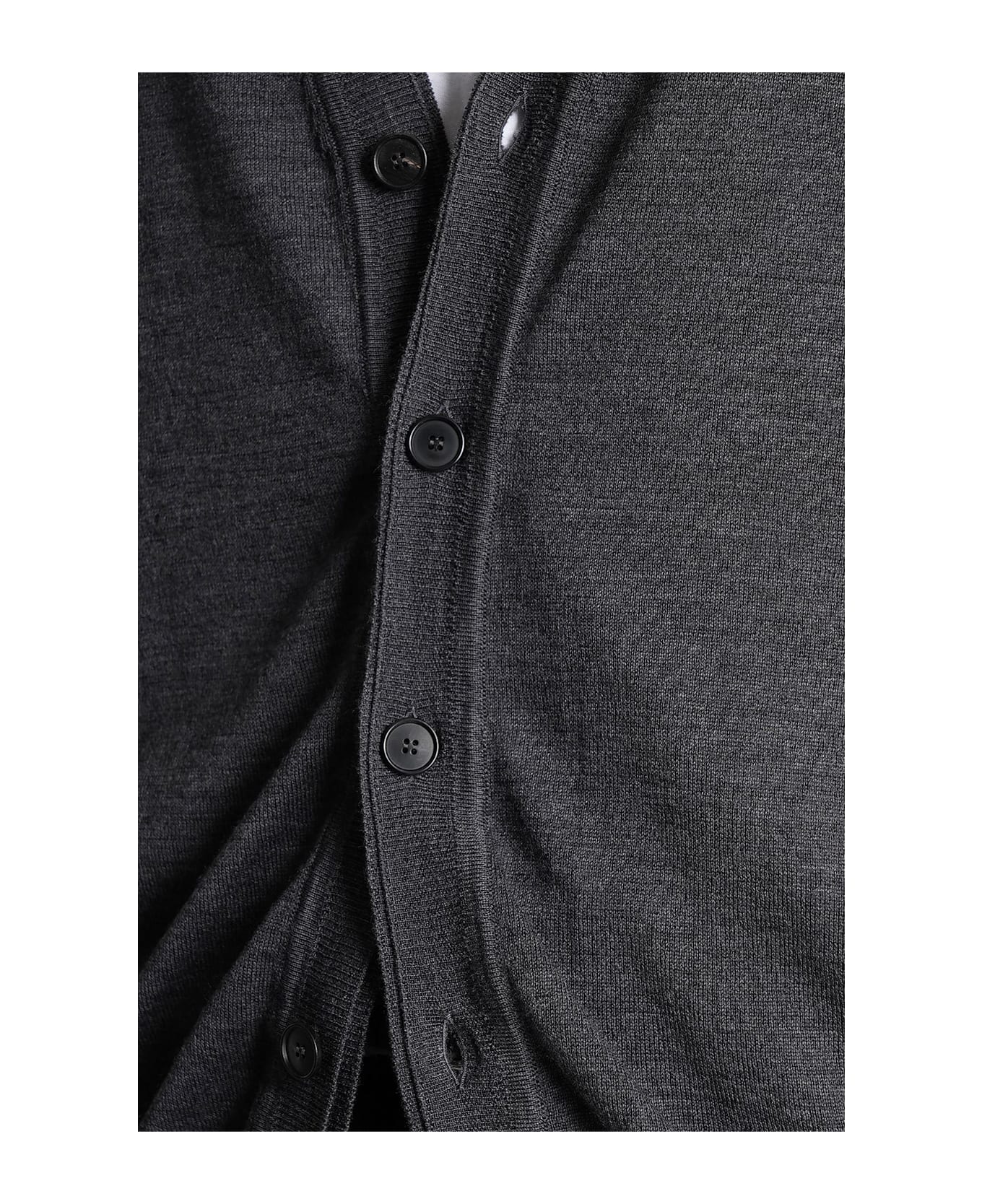 Mauro Grifoni Cardigan In Grey Wool - grey