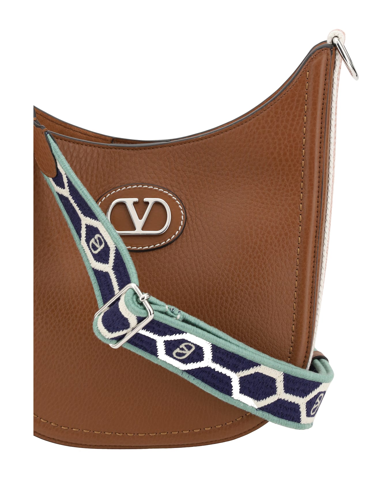 Valentino Garavani Vlogo Shoulder Bag - Selleria/bianco/testa Di Moro/ivory/navy