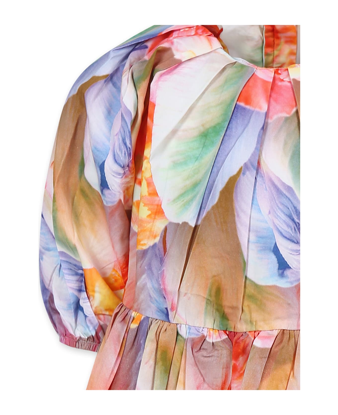 Molo Multicolor Dress For Girl With Tulip - Multicolor