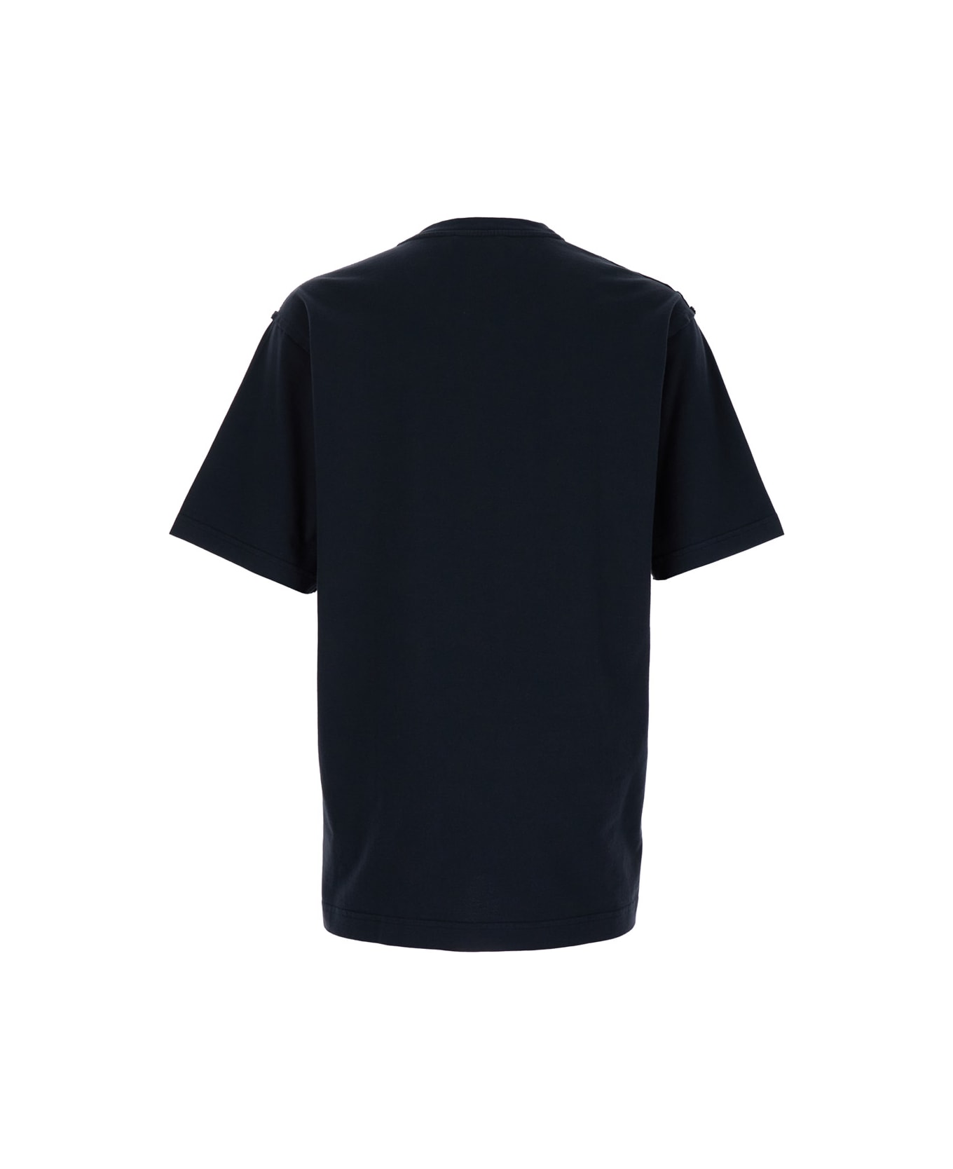 Dolce & Gabbana Blue T-shirt With Ancora Dg Print In Cotton Man - Blu