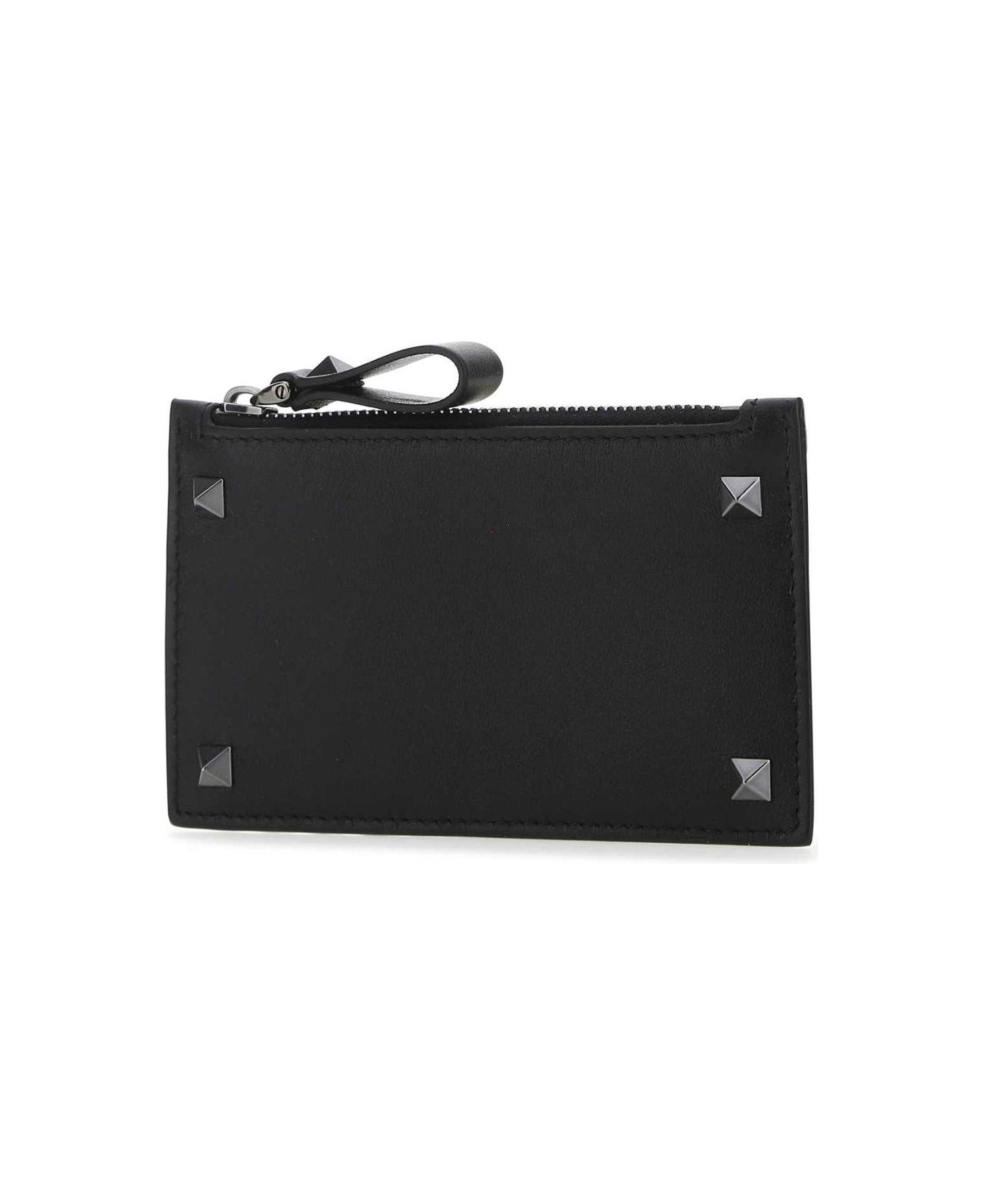 Valentino Garavani Garavani Rockstud Zip-up Card Holder - NERO