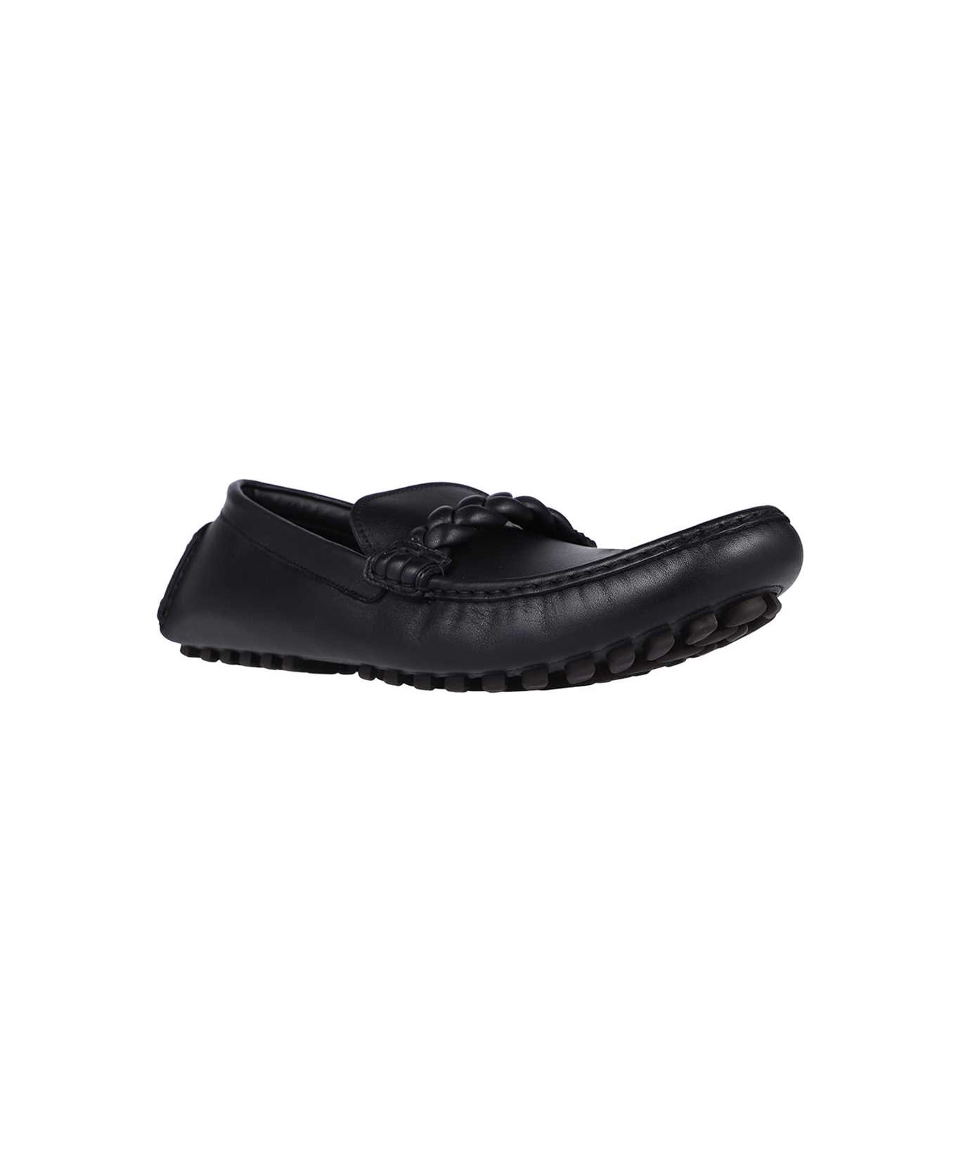 Gianvito Rossi Monza Leather Loafers - black