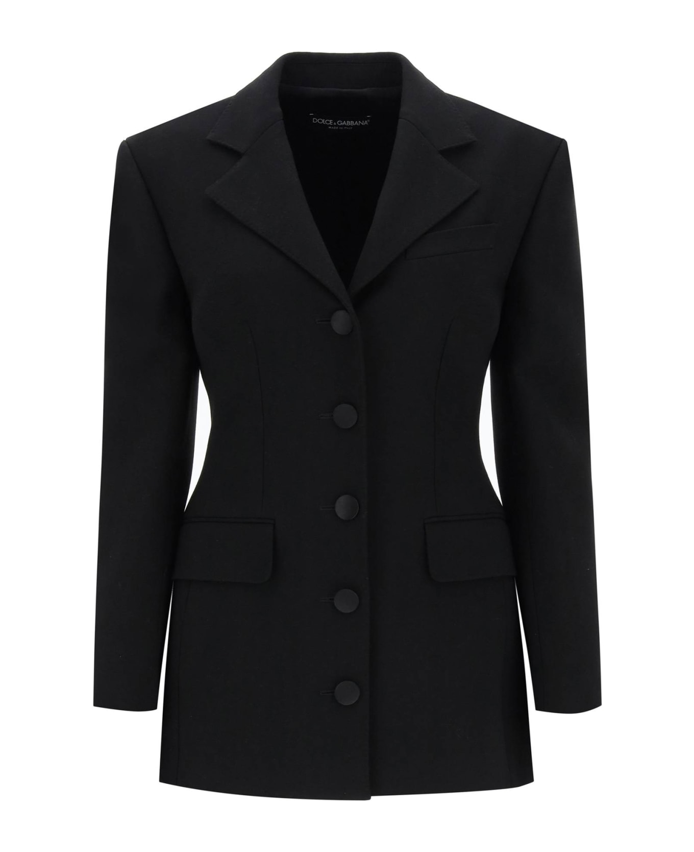 Dolce & Gabbana Dolce Jacket In Wool Cady - NERO (Black)