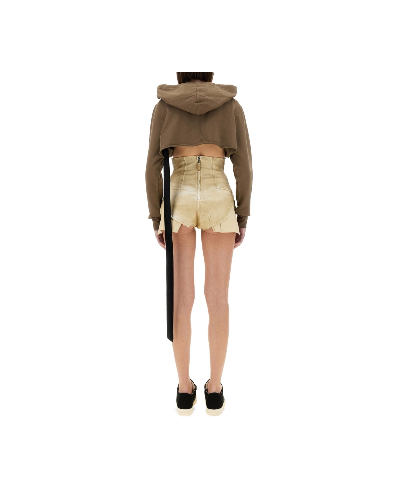 DRKSHDW Cropped Sweatshirt - DOVE