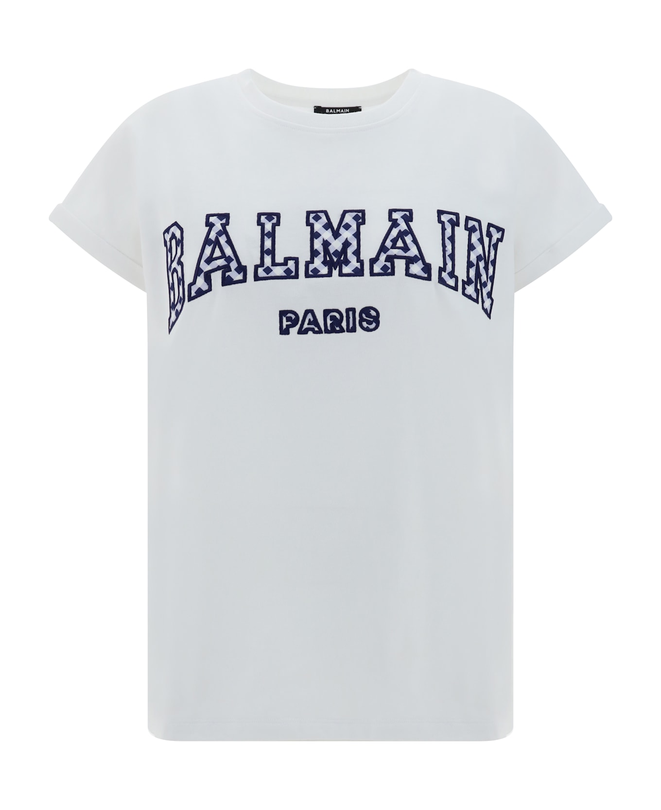 Balmain T-shirt - Blanc/ Bleu Nuit