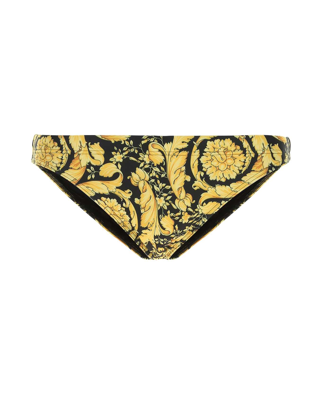 Versace Printed Stretch Polyester Slip Brief - A7900