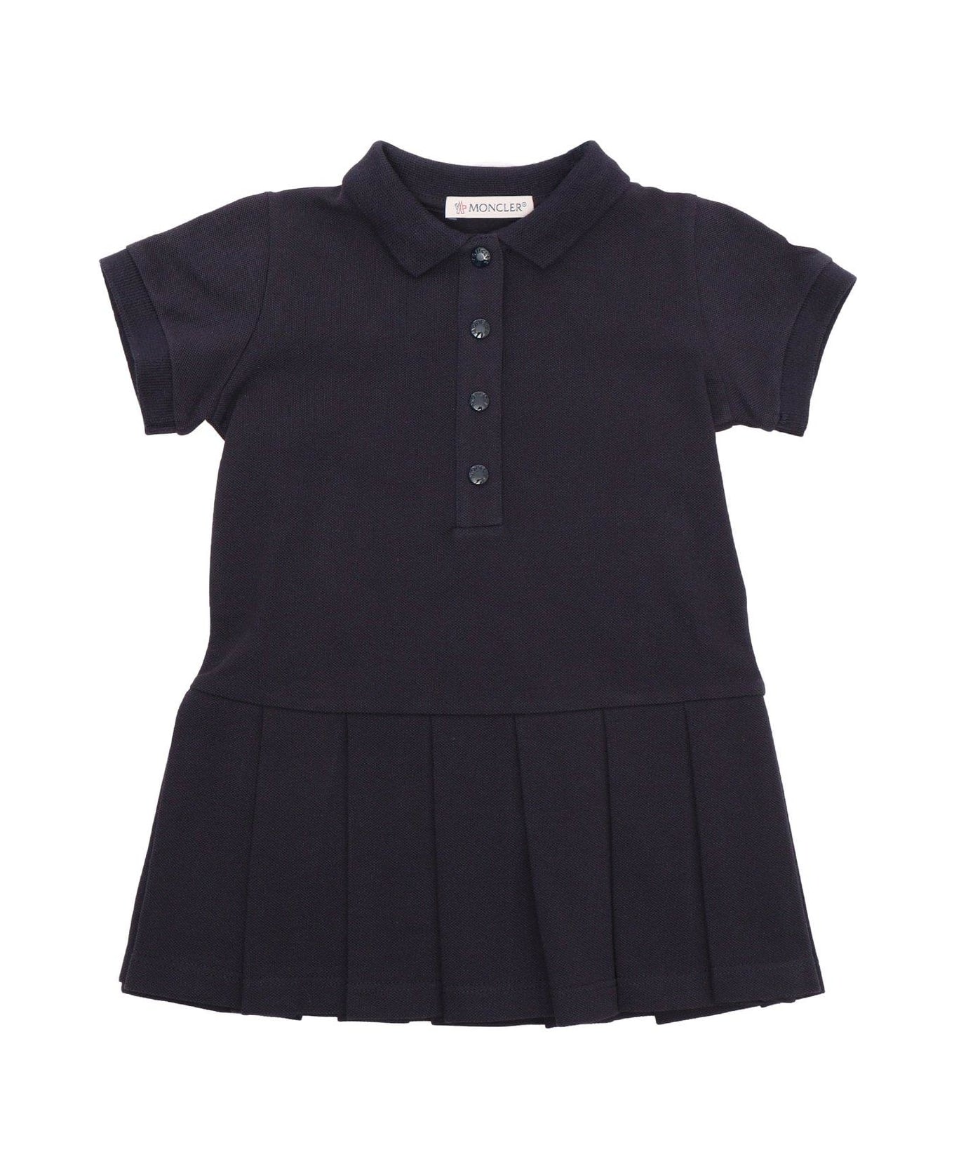 Moncler Logo Patch Pleated Polo Shirt Dress ジャンプスーツ