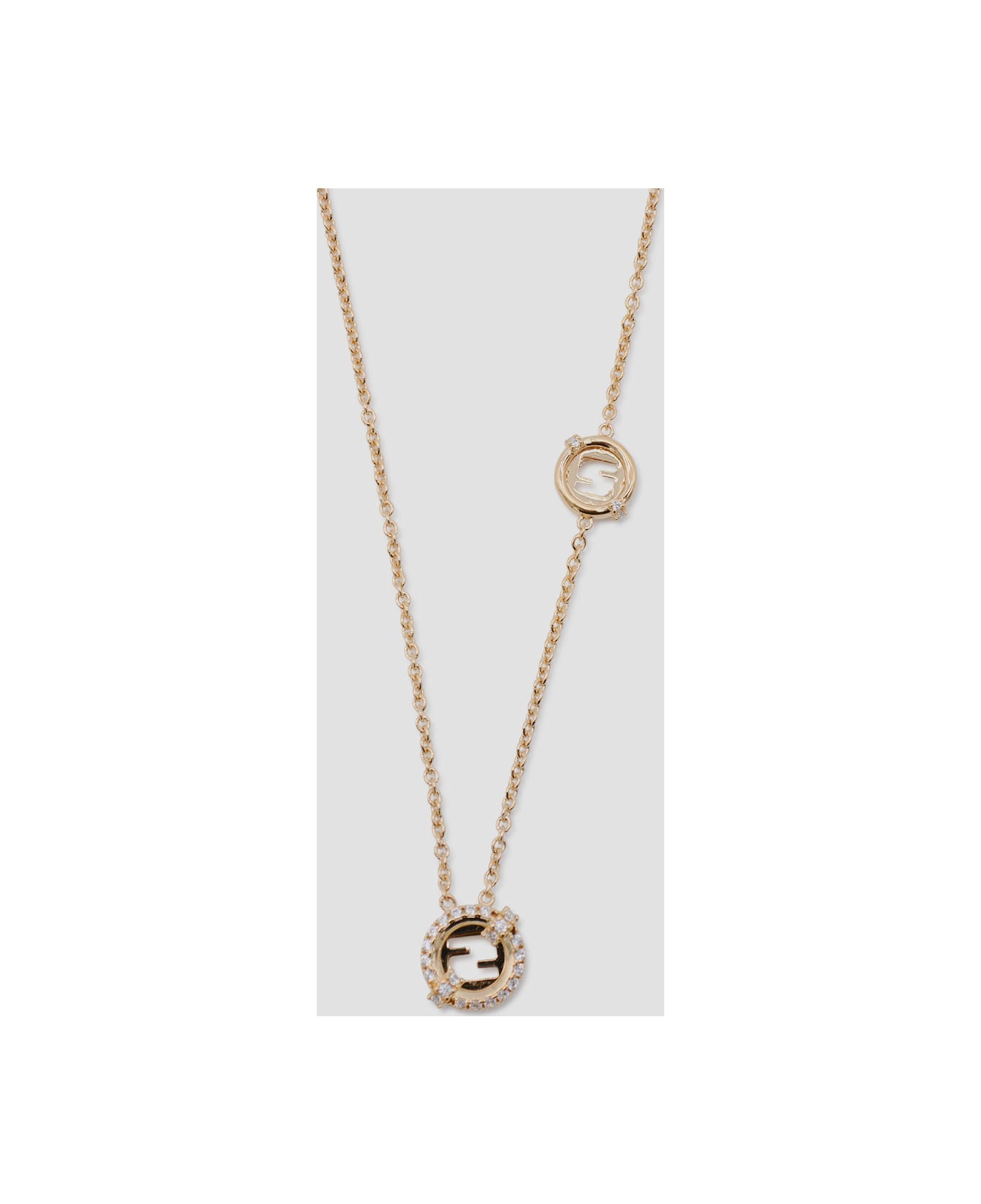 Fendi Gold Metal Necklace - Golden