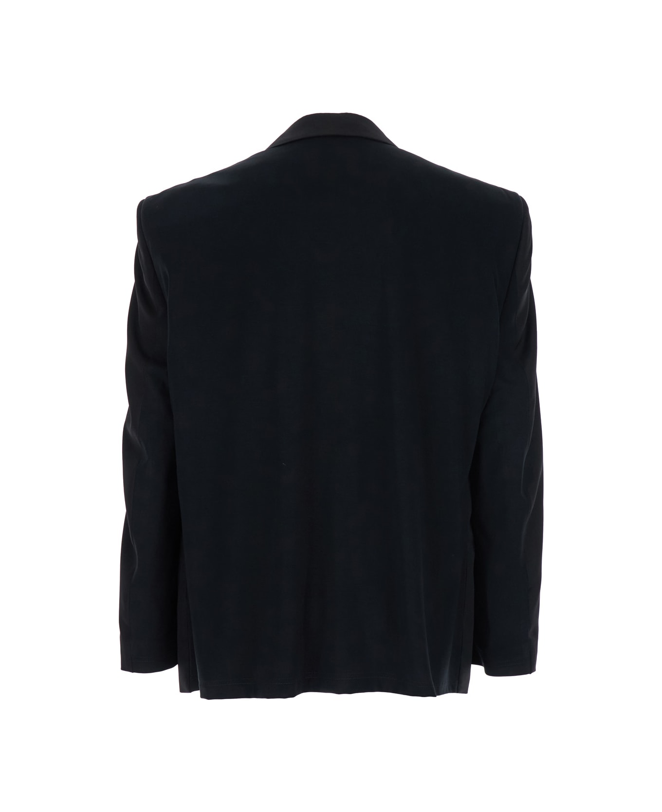 Balenciaga Black Single-breasted Jacket With Notched Revers In Wool Woman - Black