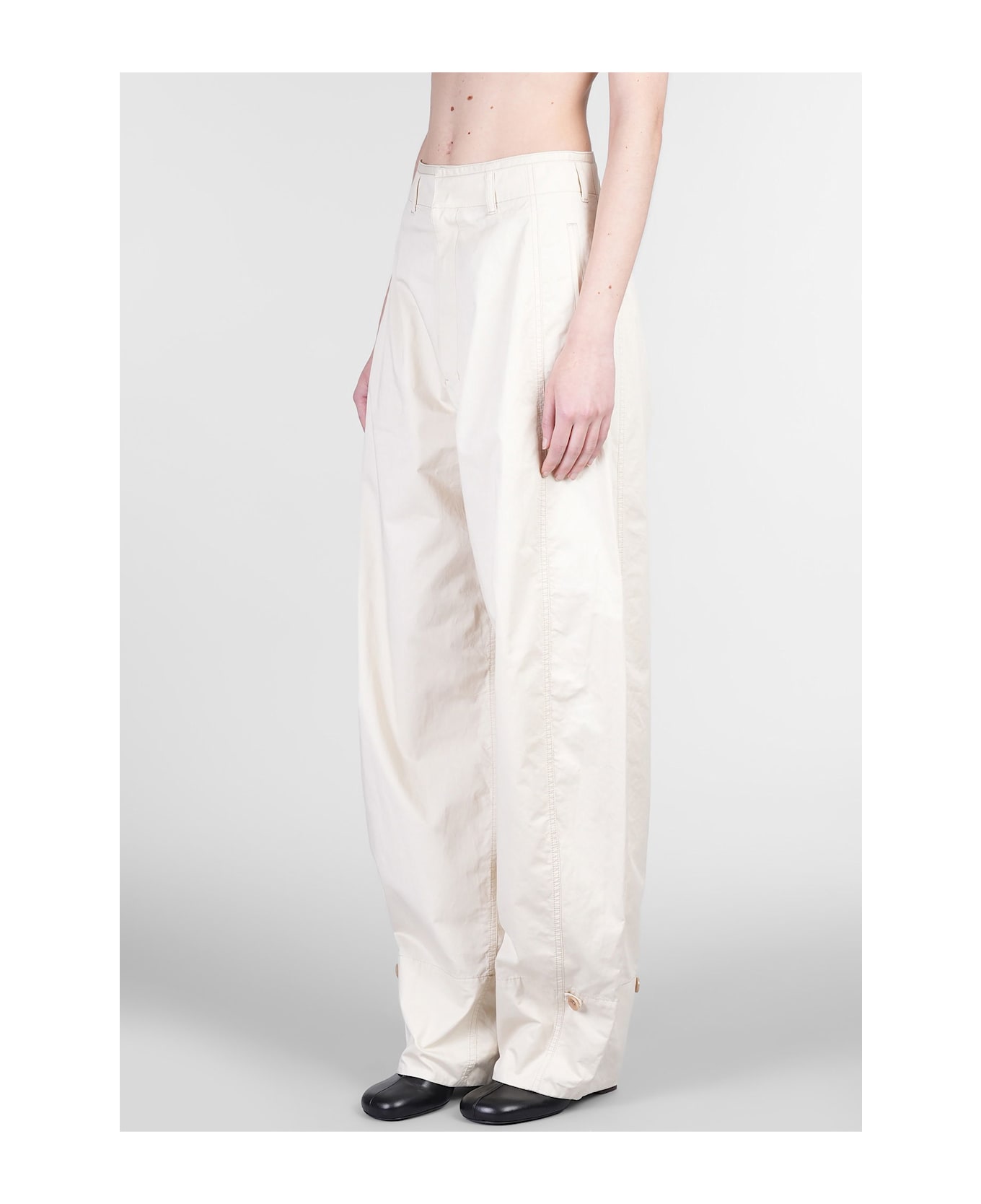 Lemaire Pants In Beige Cotton - beige