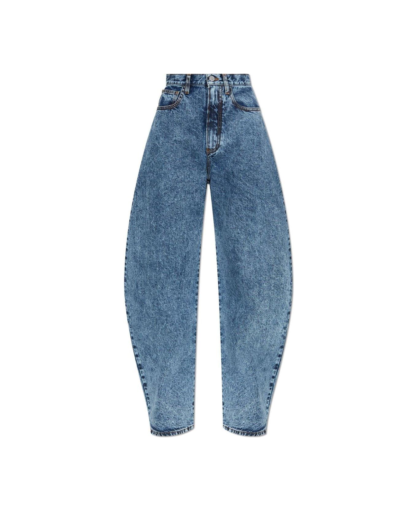 Alaia Curved Jeans - BLEU NEIGE