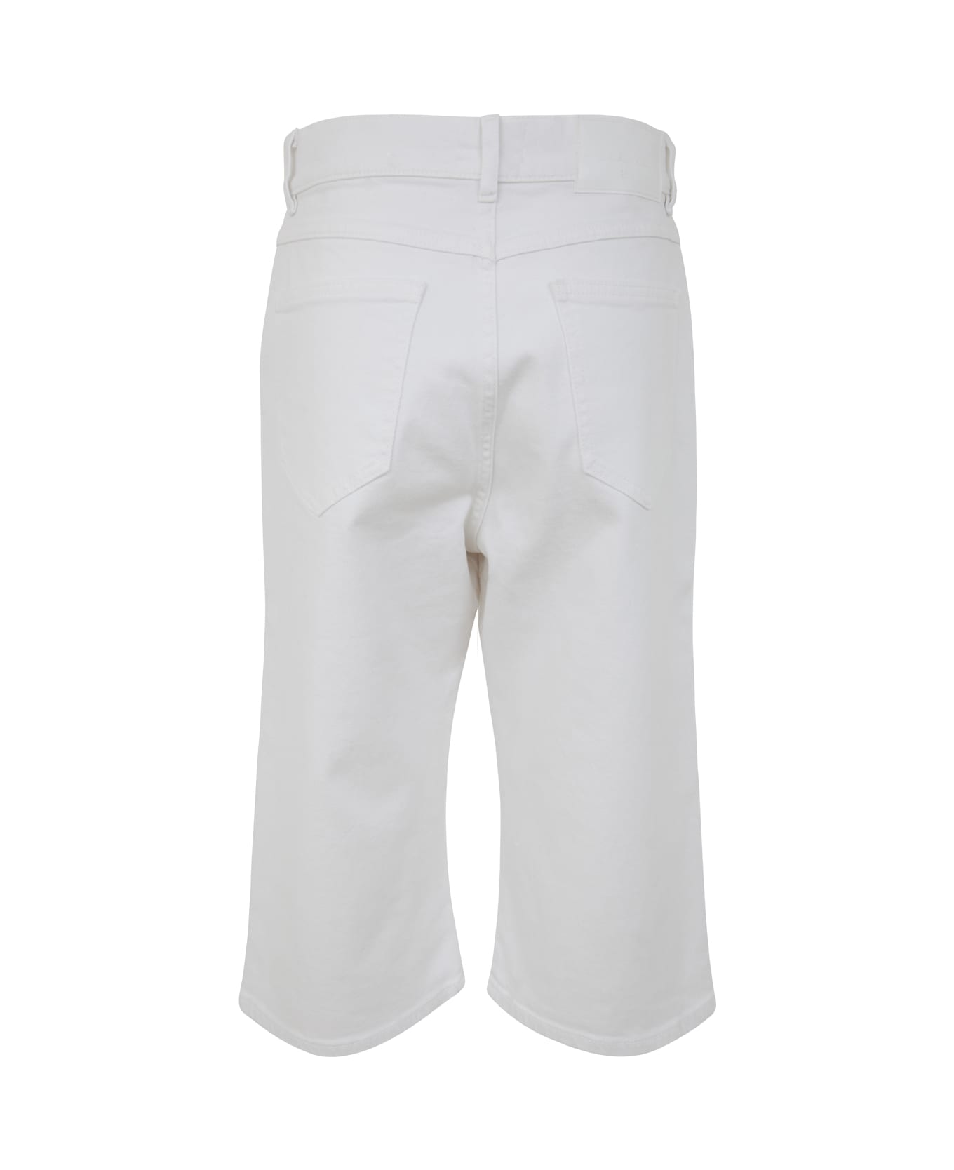 Parosh Drill Cotton Trousers - White
