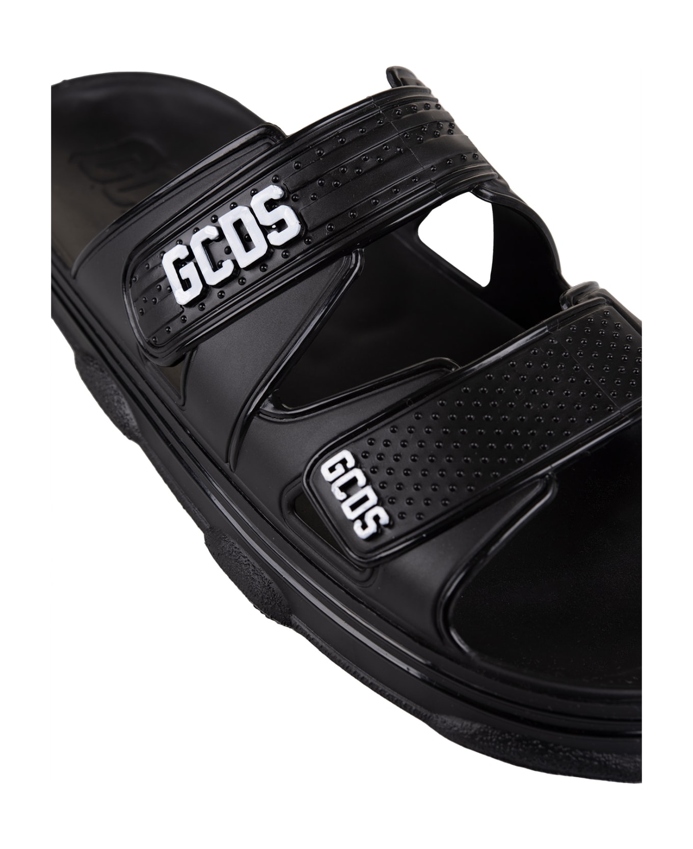 サンダル・ミュール GCDS Black Rubber Gcds Slippers Black Gcds Slipper | italist