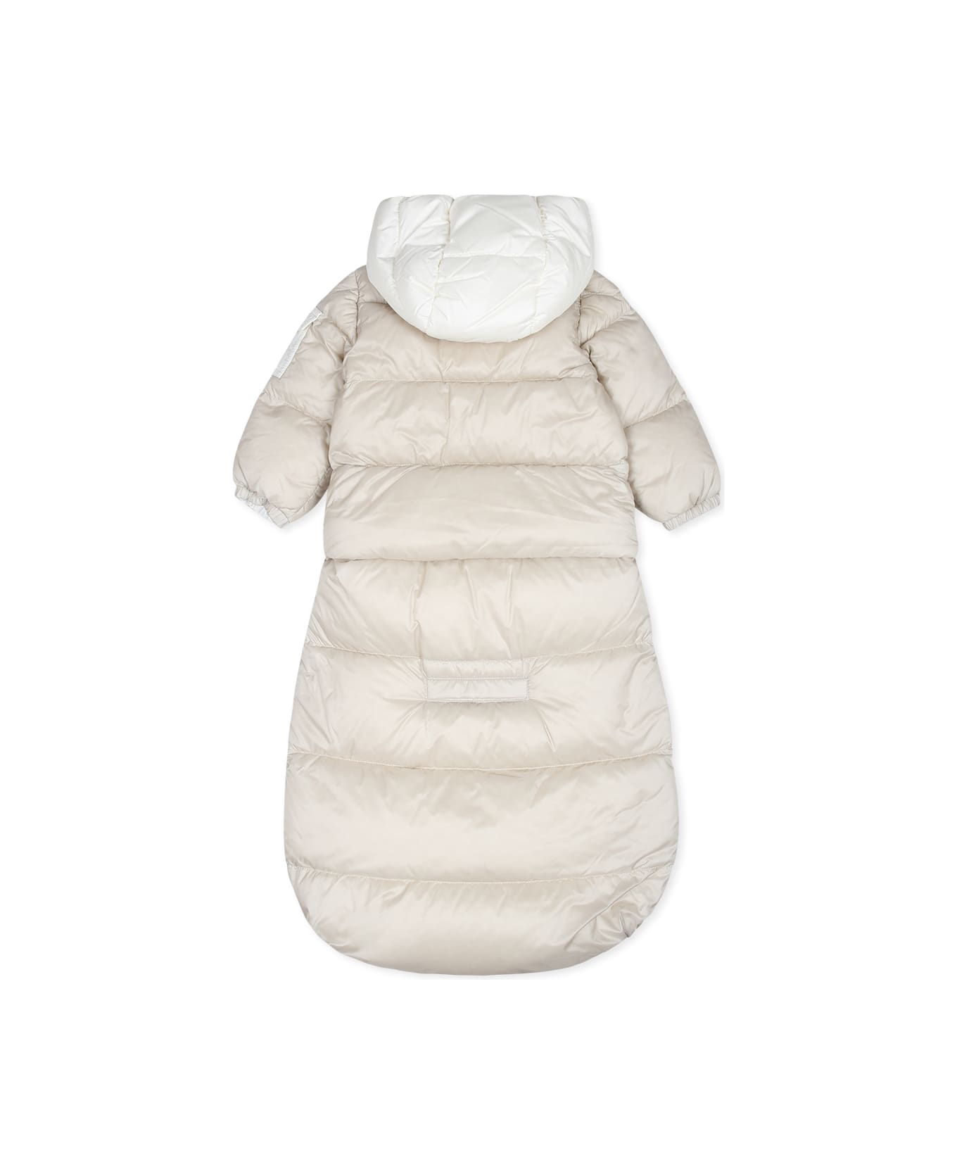 Moncler Ivory Ueno Sleeping Bag For Babykids With Logo - Ivory