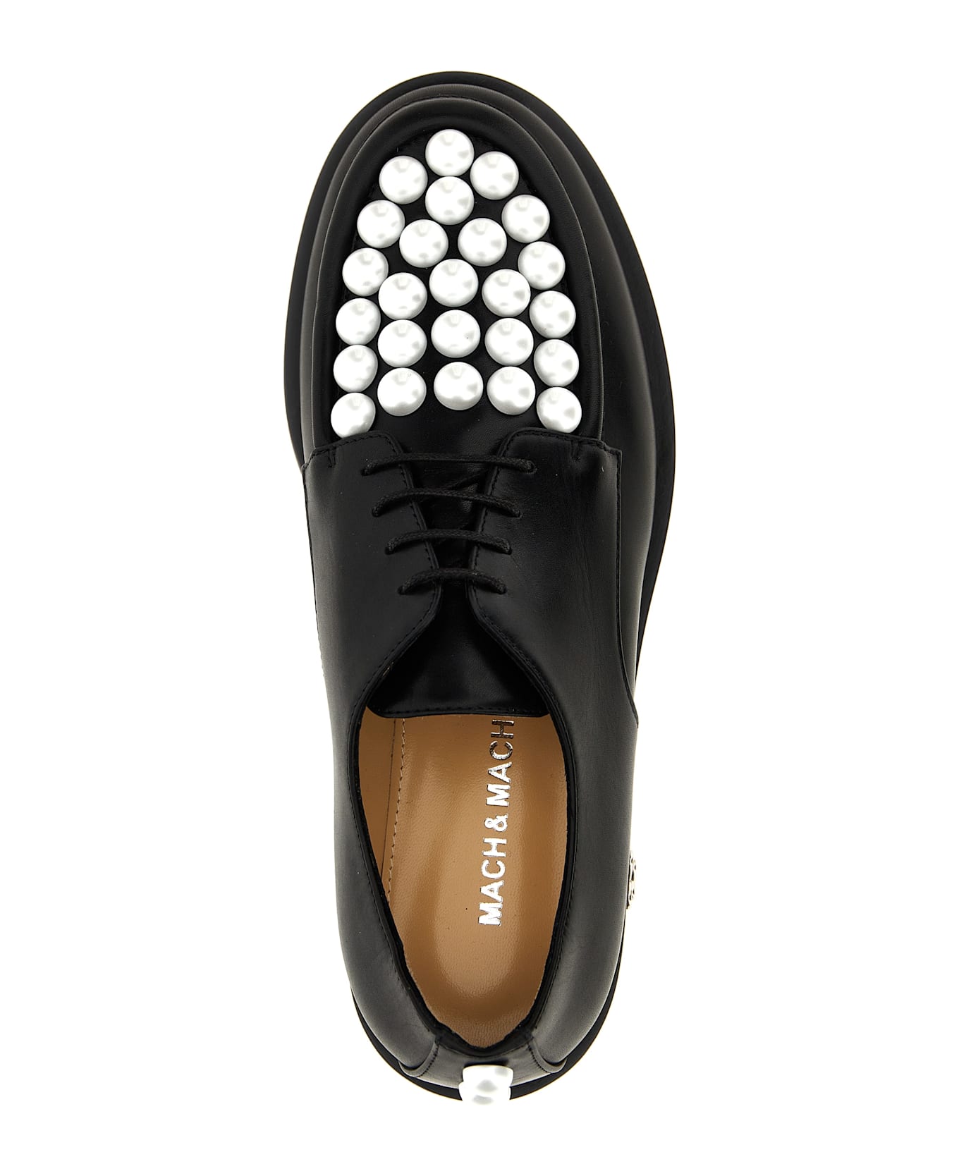 Mach & Mach 'sirene' Lace Up Shoes - White/Black