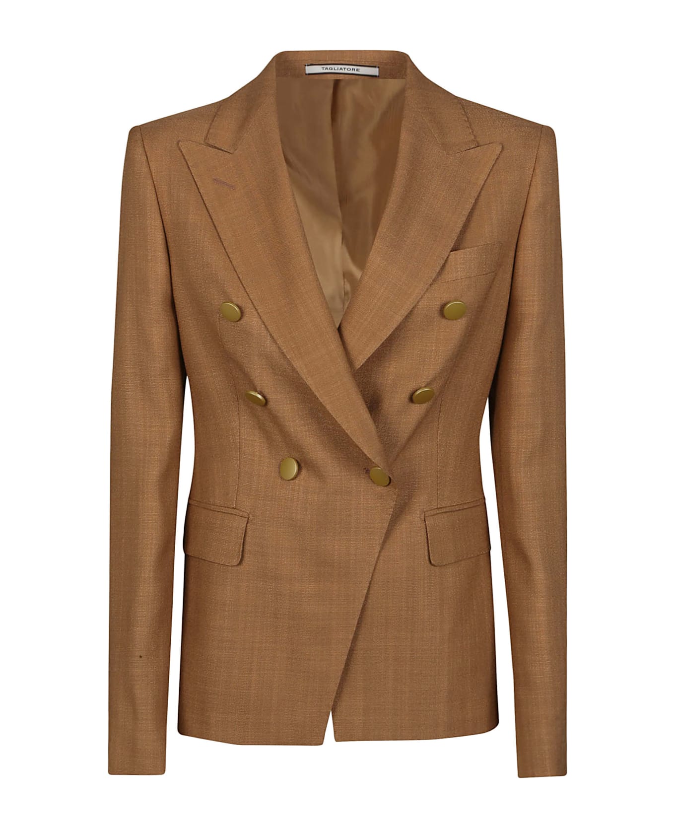 Tagliatore Double Breasted Jacket - Cognac