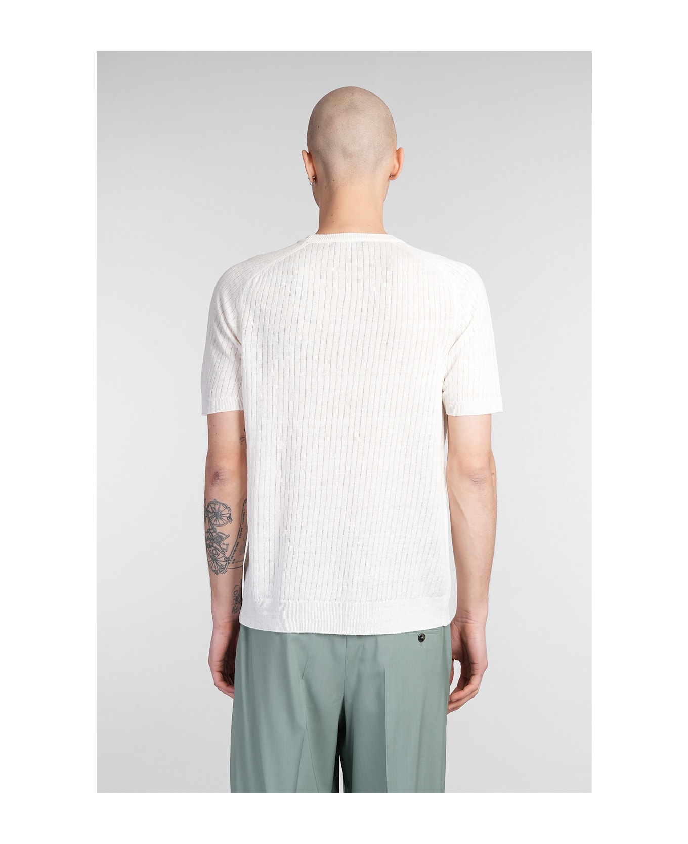 Roberto Collina T-shirt In White Linen - white