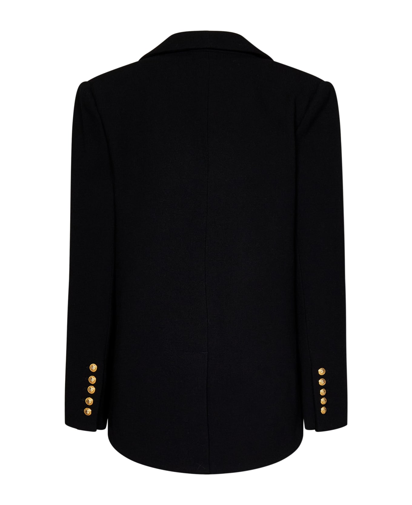 Balmain belted Crepe Open Jacket - Black